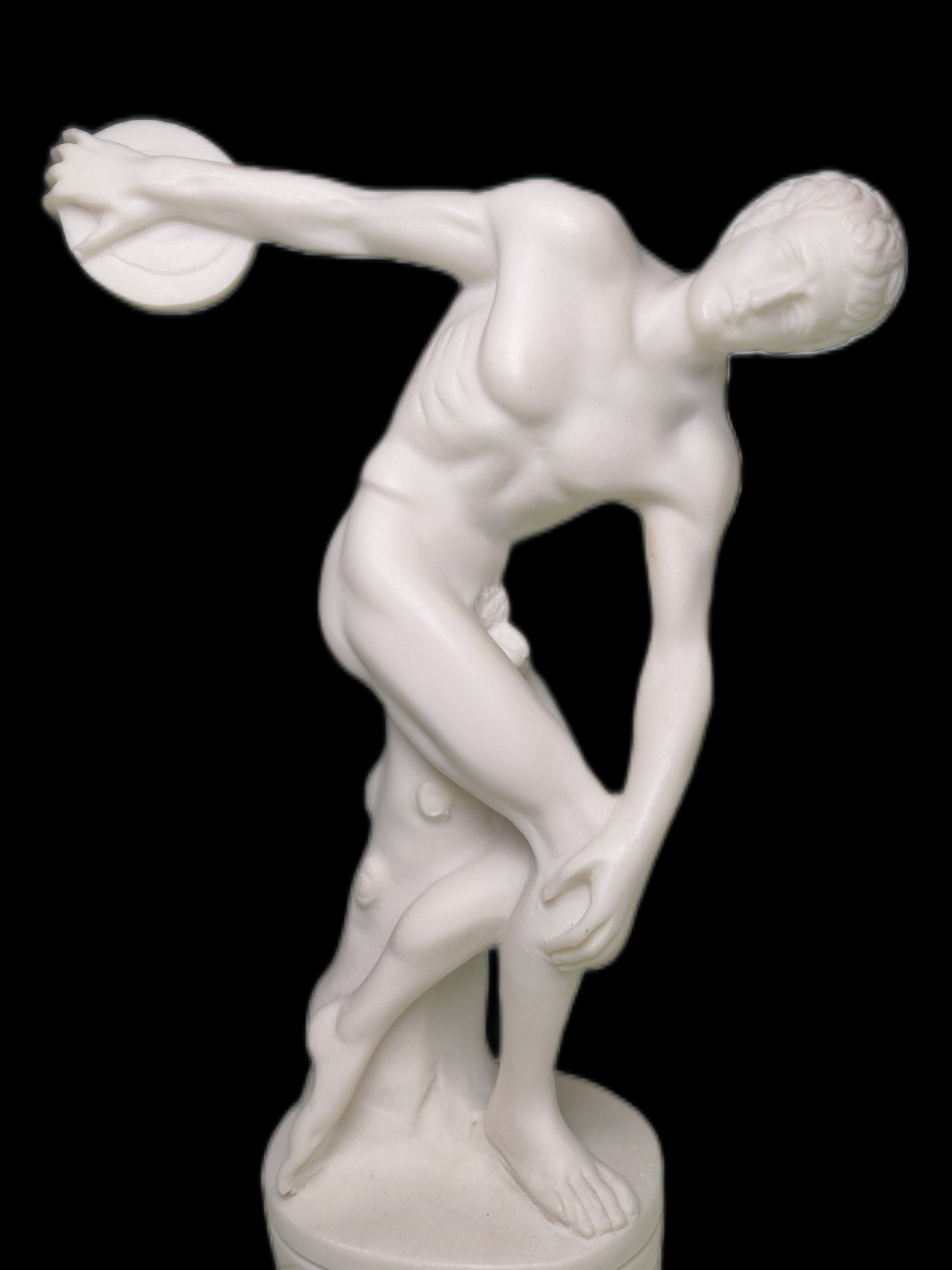 8” Discobolus Discus Thrower Olympic Alabaster Statues Greece Figurine Figure