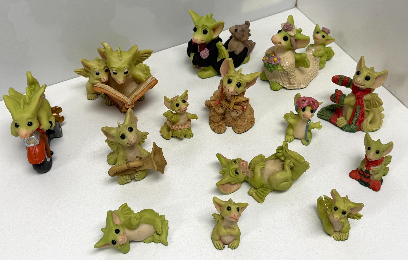 Lot of 14 Whimsical World of Pocket Dragons Figurines Real Musgrave Vintage 90s