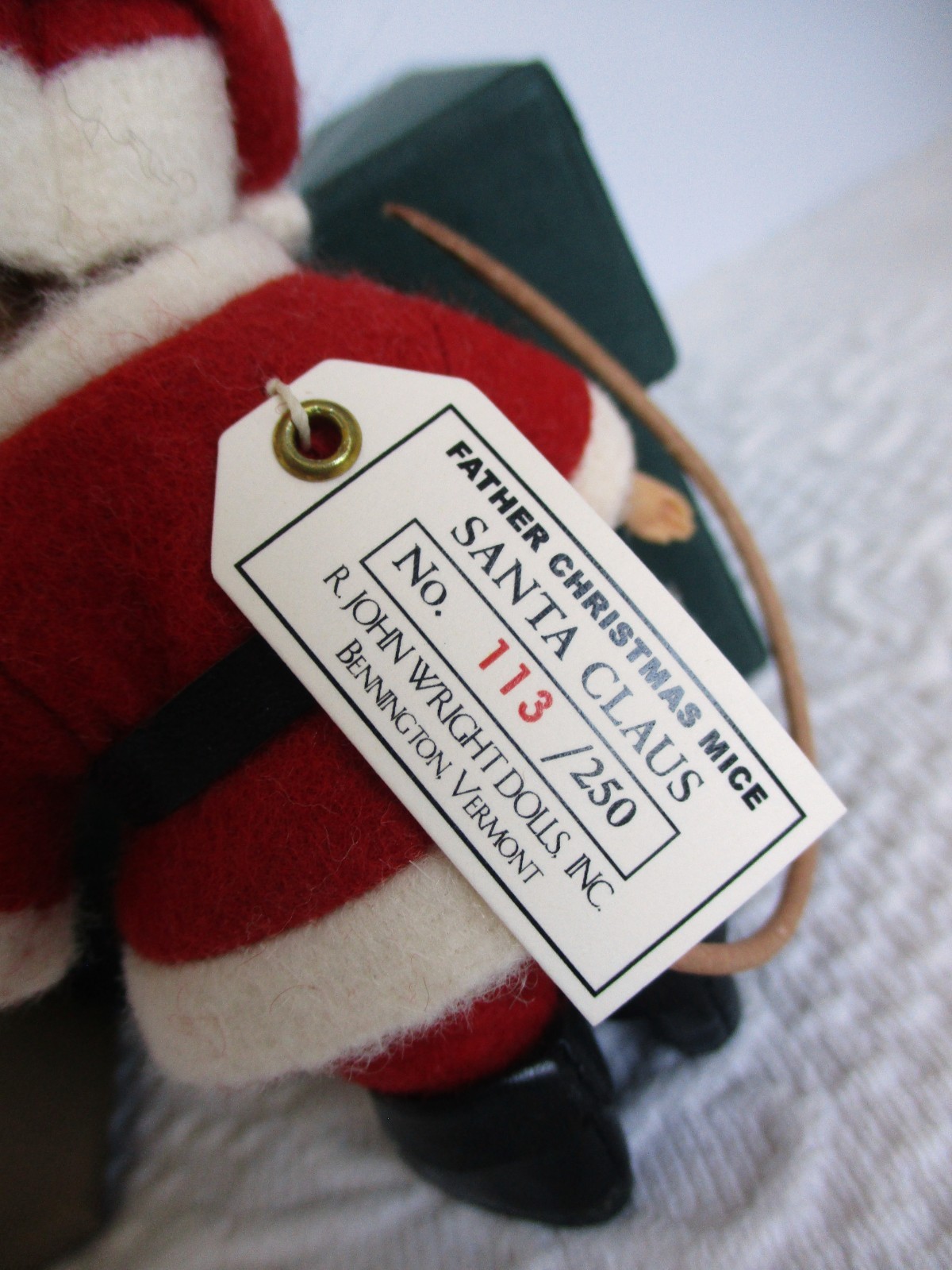 R. John Wright Father Christmas Mice LE #113 Santa Claus Mouse In Box MIB w/ COA