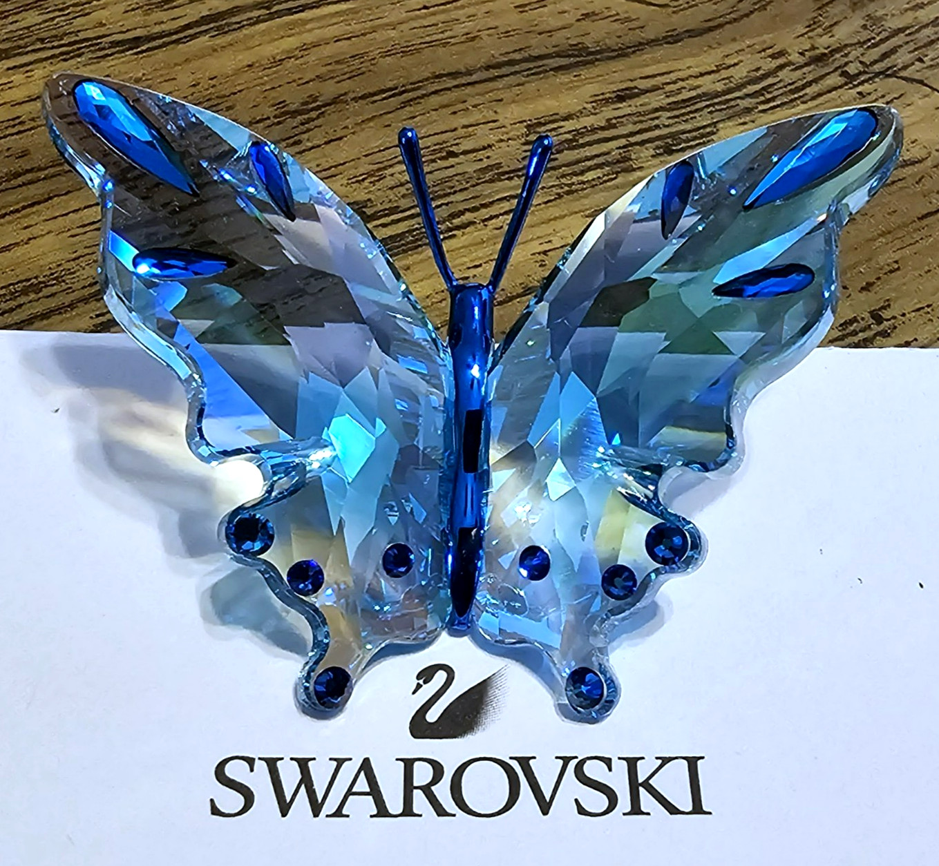 🦋 Swarovski Crystal 2025 “Idyllia”, Small Turquoise Blue Butterfly Figurine NIB
