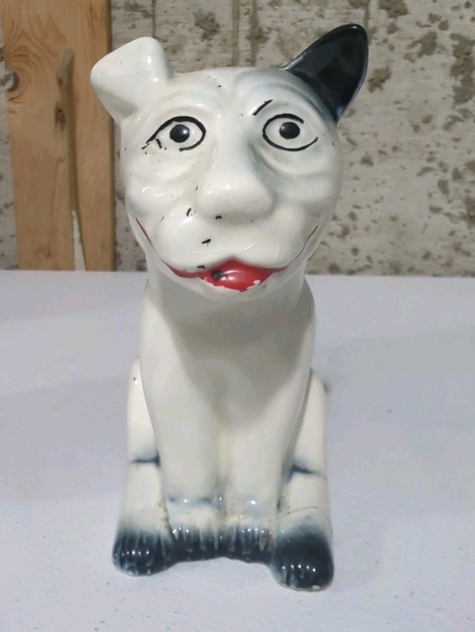 BONZO GERMANY Style ART Deco DOG figurine Seated Puppy Hand Painted Antique VTG