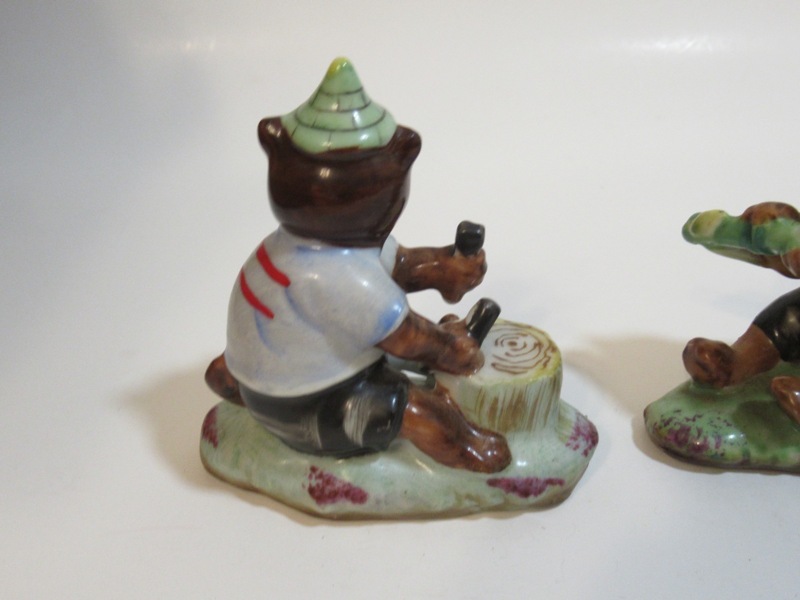 3 Occupied Japan Bears Animals Playing Instruments 4″ Anthropomorphic