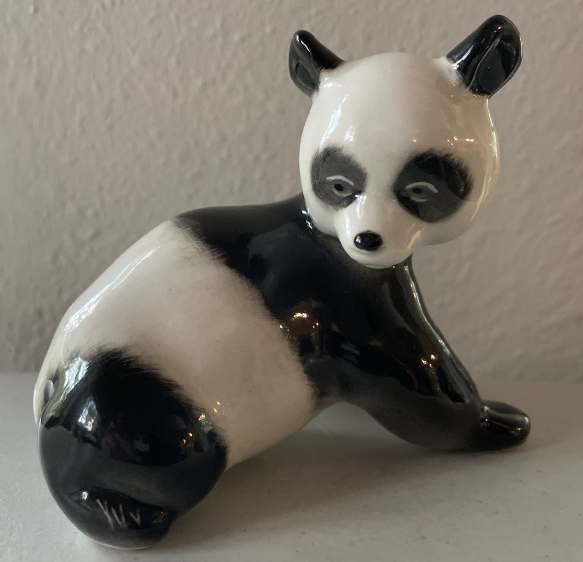 Vintage LOMONOSOV Russian Porcelain Panda Figurine Made In USSR Soviet Union