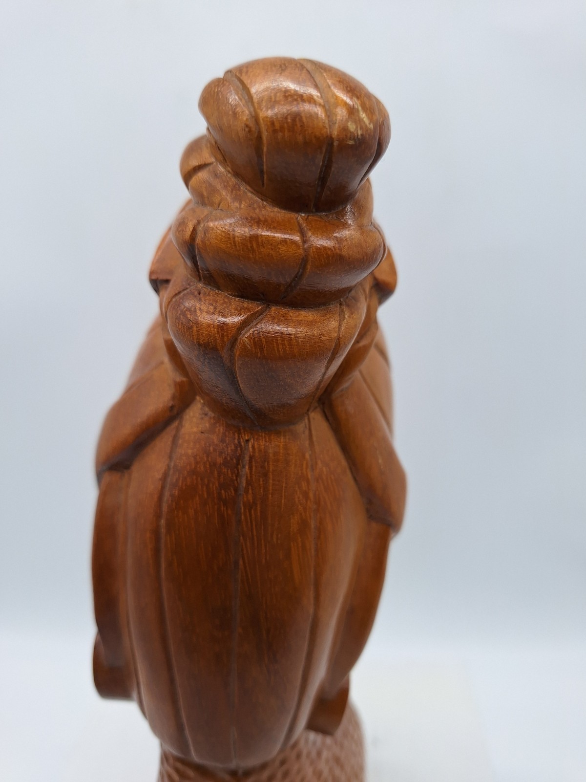Vintage Carved Mid Century Modern Wooden Woman Sculpture Bust 10″ Tidong