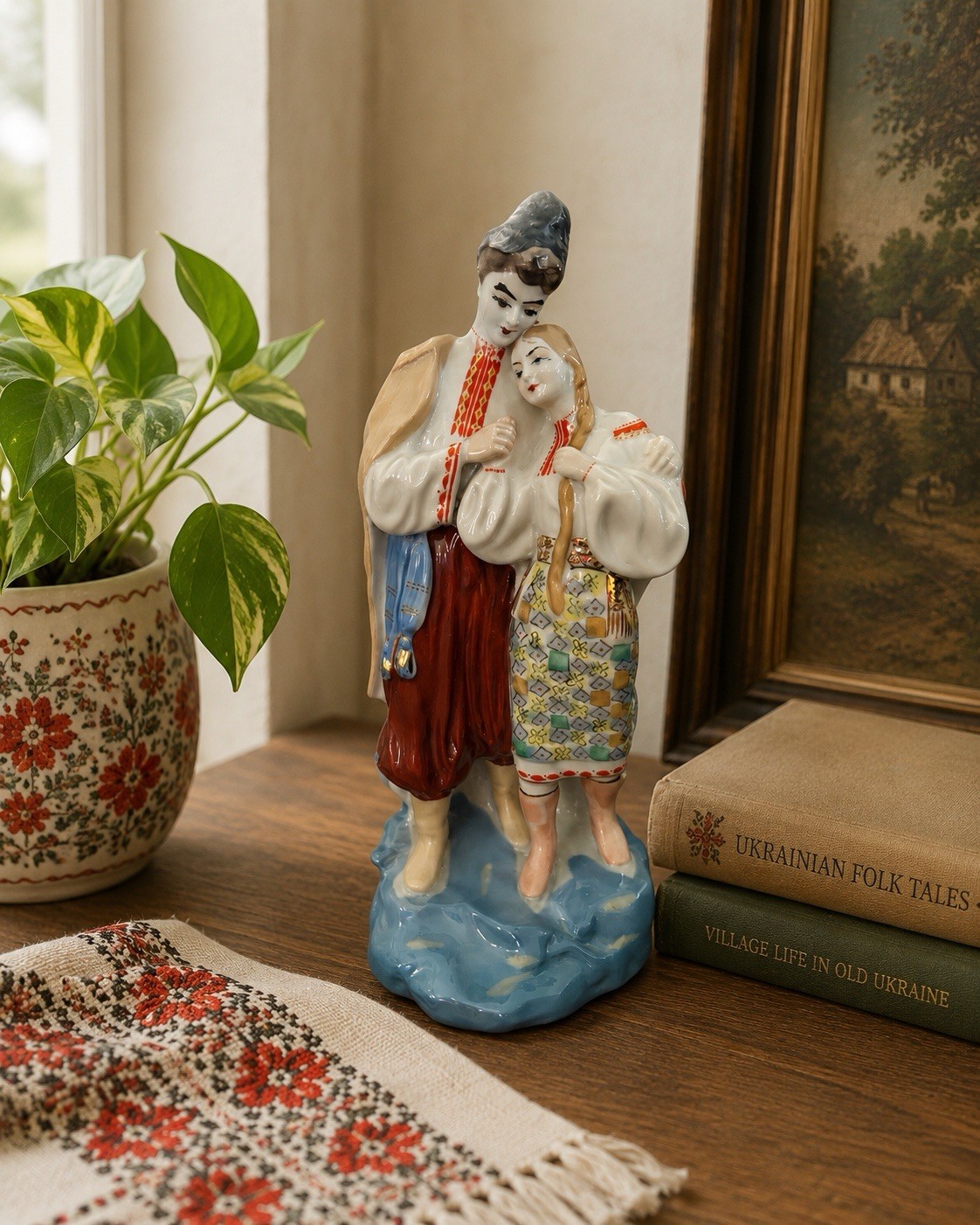 Mid-Century Ukrainian Porcelain Figure “May Night” USSR O. Zhnykrup Export