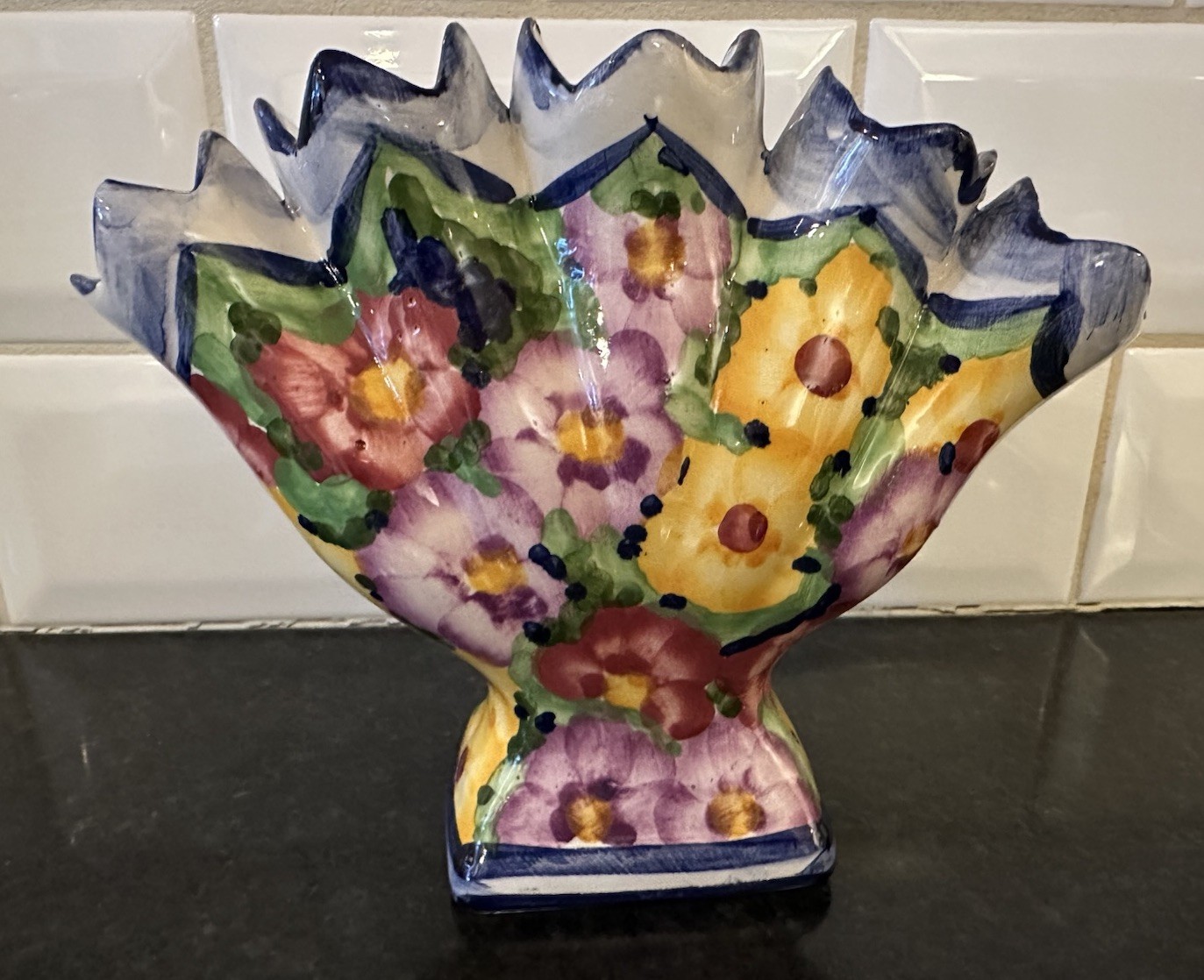 Jay Willfred Andrea by Sadek 5 Finger Fan Floral Bud Vase Made In Portugal