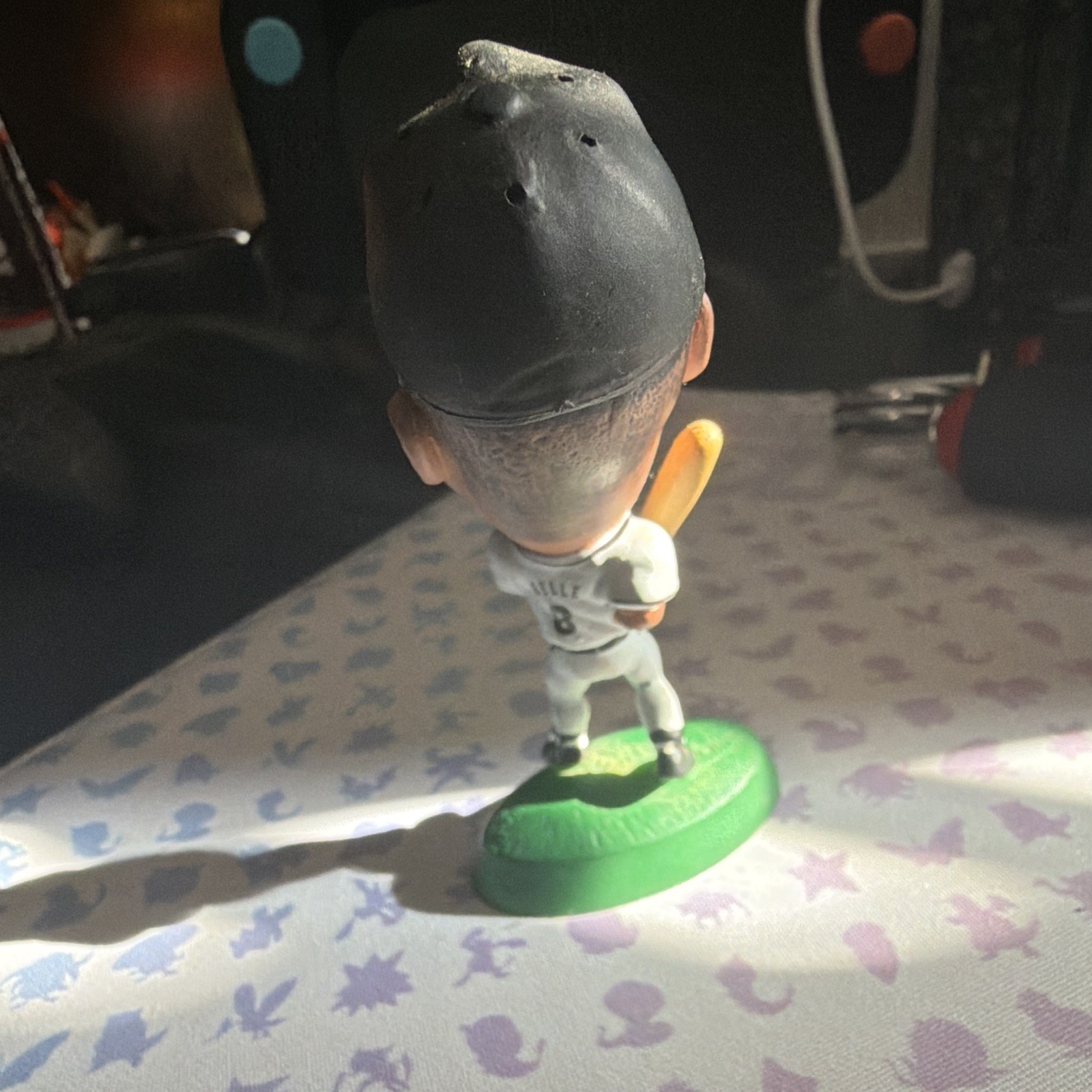 Baseball Figurine “BELLE” on Green Base Plastic Boys 2000-2009 Green/White/Black