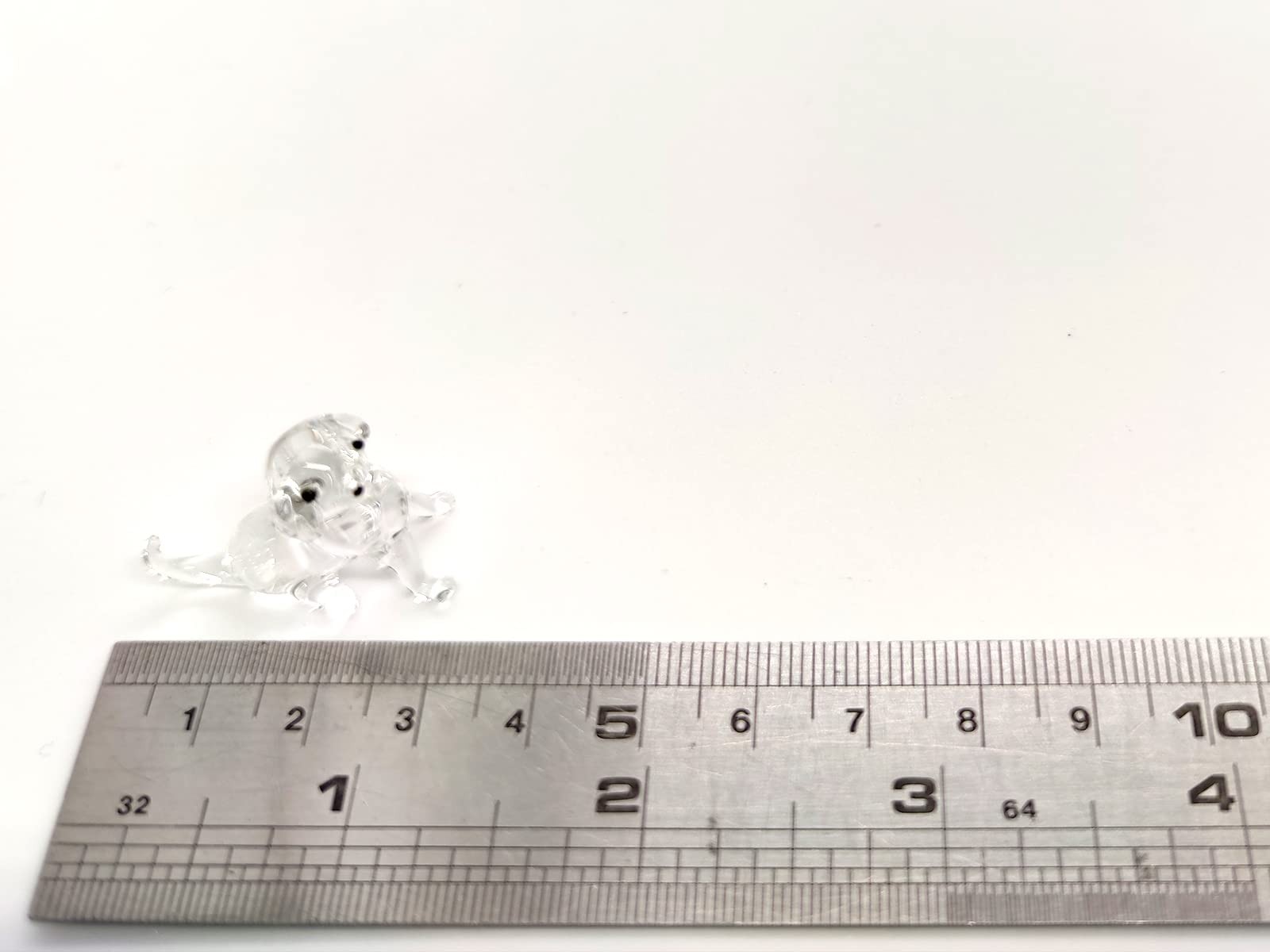 Dog Micro Tiny Figurines Hand Blown Glass Art Animals Collectible Dog-Lover G…