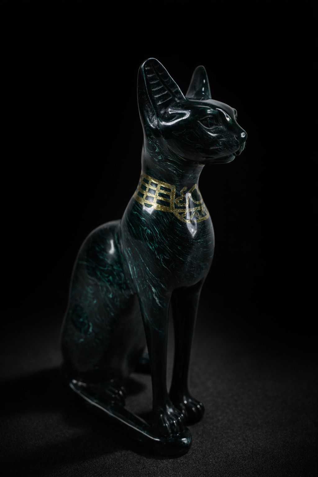 Ancient Egyptian Antiquities Statue Stone Goddess Bastet Cat Pharaonic Sculpture