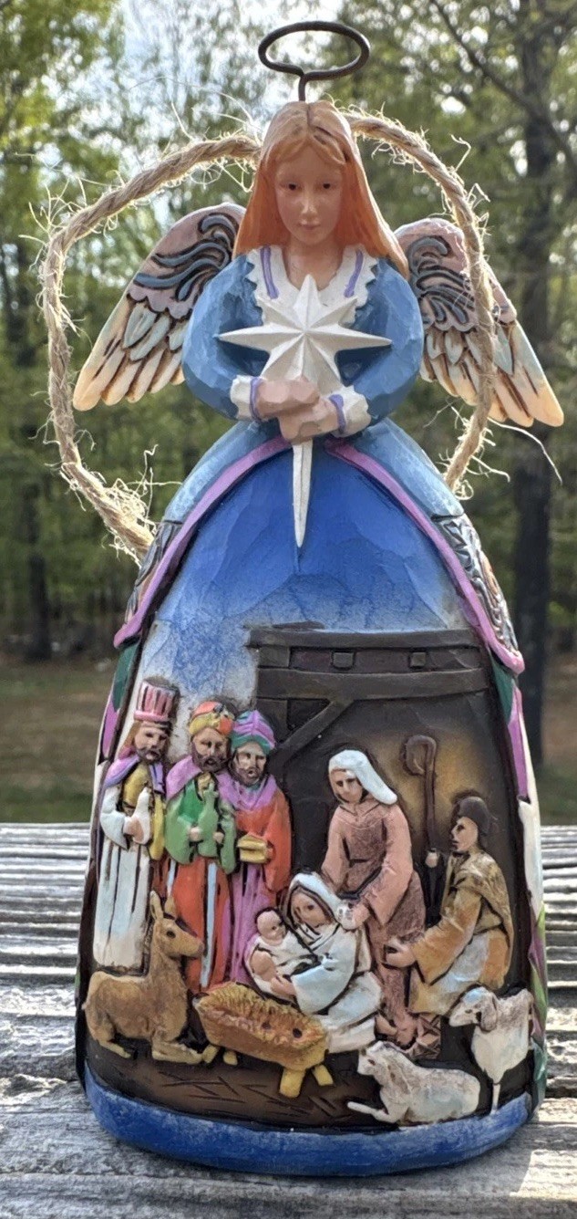 Jim Shore Angel w Nativity Scene 2006 Heartwood Creek Christmas Ornament NWT