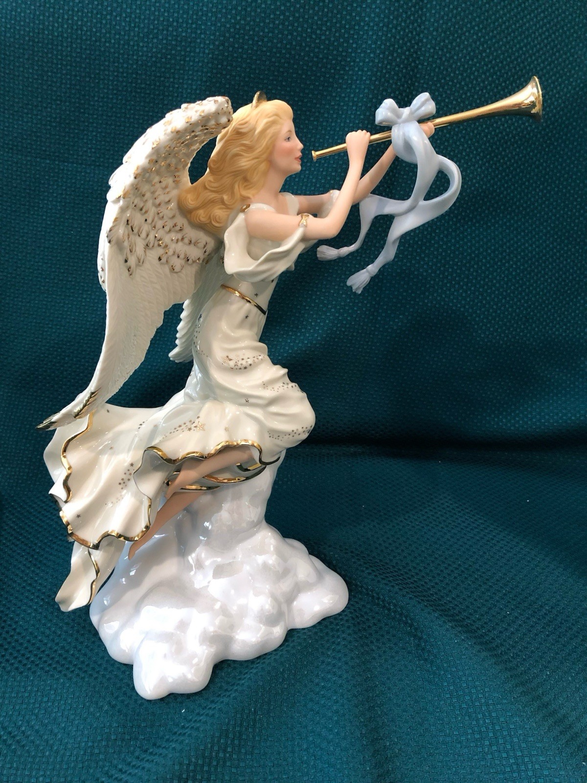 Lenox Millennium Herald Angel 12″ LIMITED EDITION Figurine 24K Gold Excellent