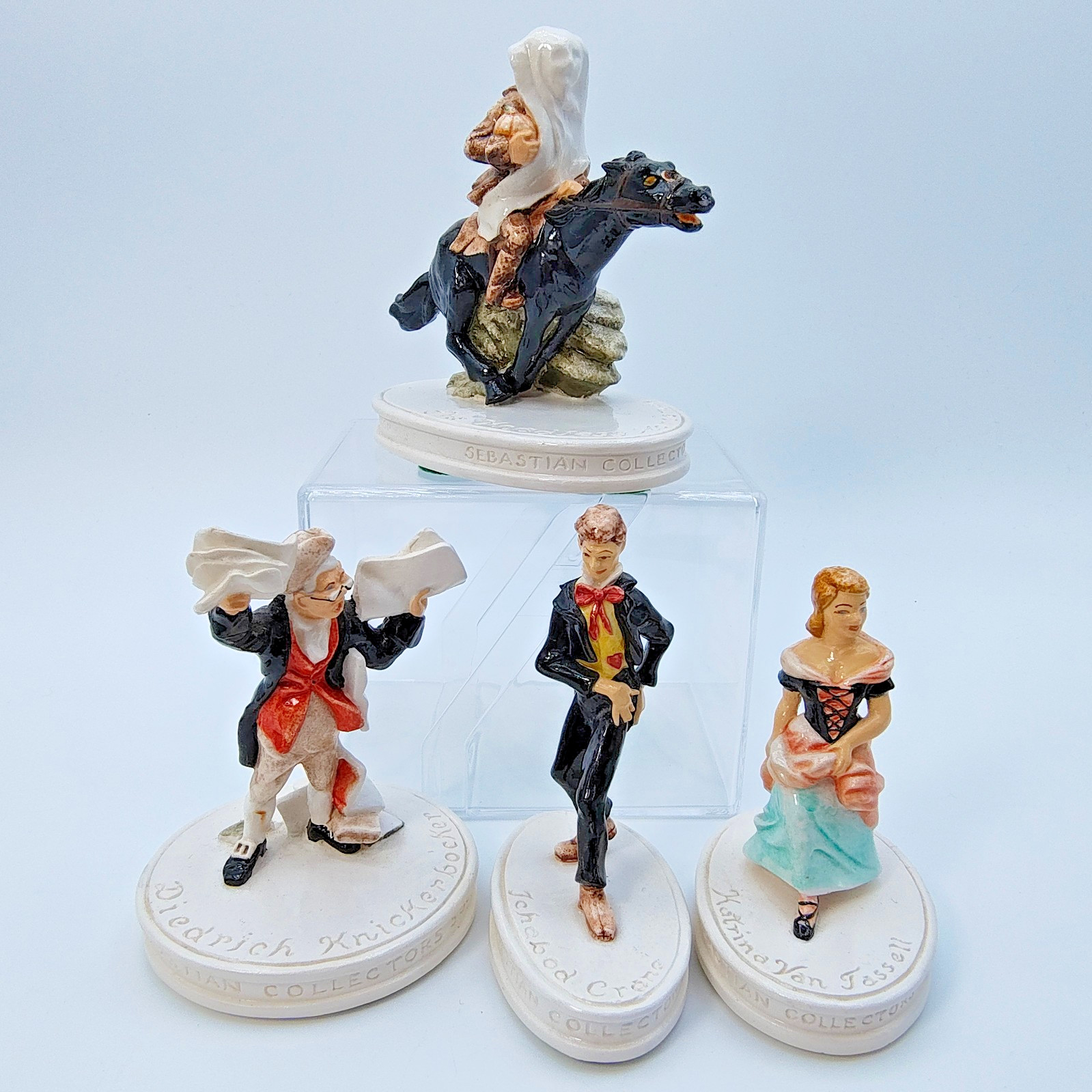 Vintage Sebastian Miniatures Sleep Hollow Set of 4 Figurines Literary 1981-1983