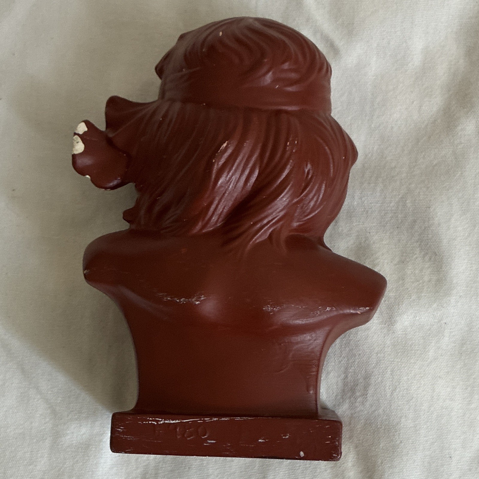 Brown Ceramic Bust Sculpture Painted Finish People Theme Adults 1pc