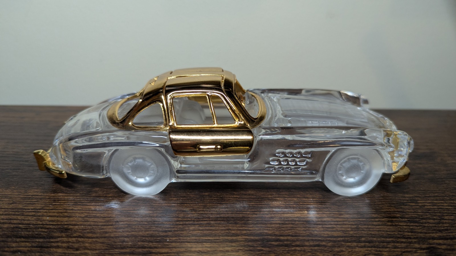 The Franklin Mint 1954 Mercedes 300 SL Gullwing Crystal & 24K Gold Trim 1:24 HTF