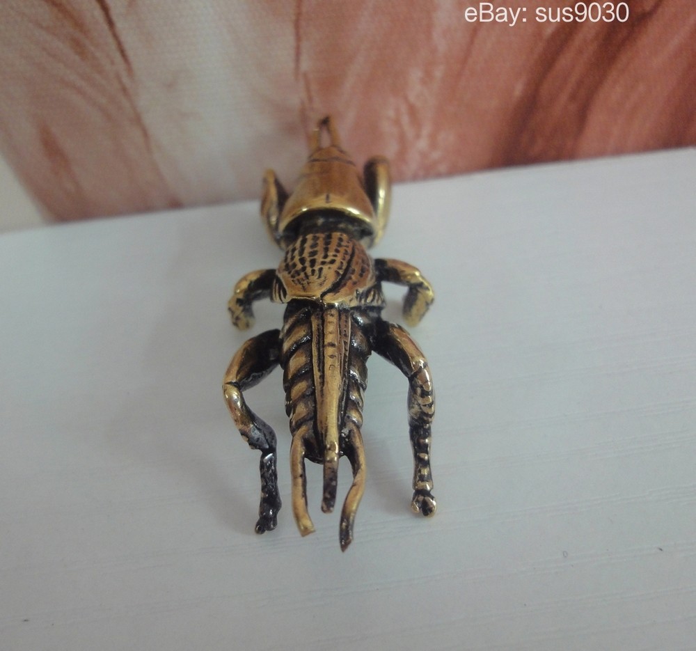 Solid Brass Prosperity Cricket Figurine Ornament for Home Decor