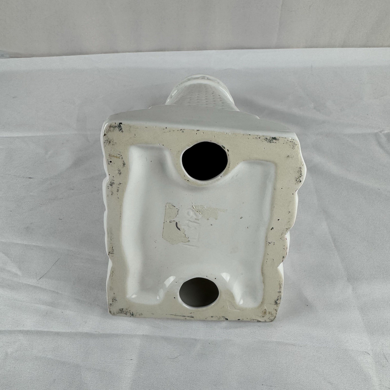 Vintage White Ceramic Lighthouse Nautical Coastal Decor Figurine