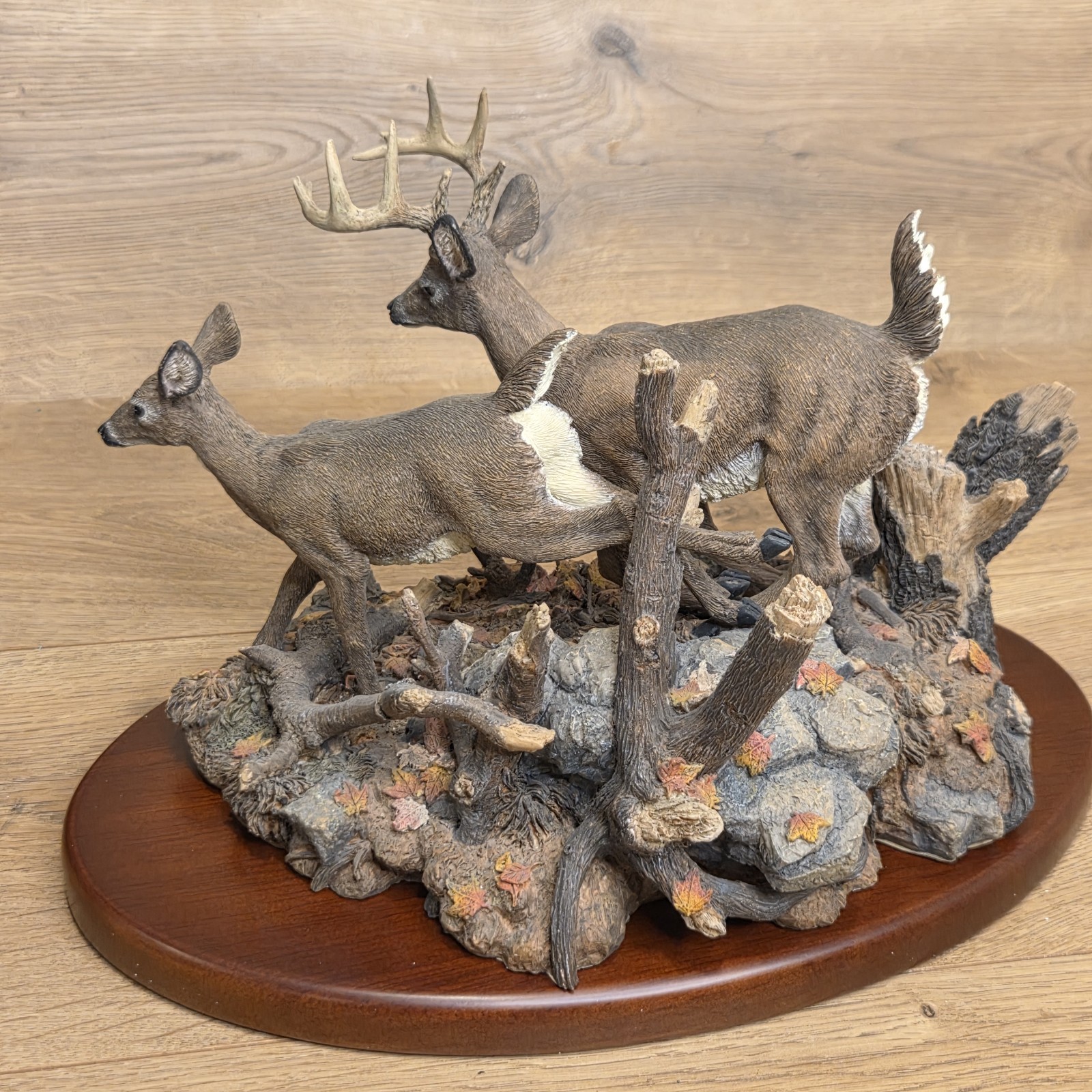 Terry Redlin “Autumn Run” Whitetail Deer Limited Edition Sculpture w/ Box