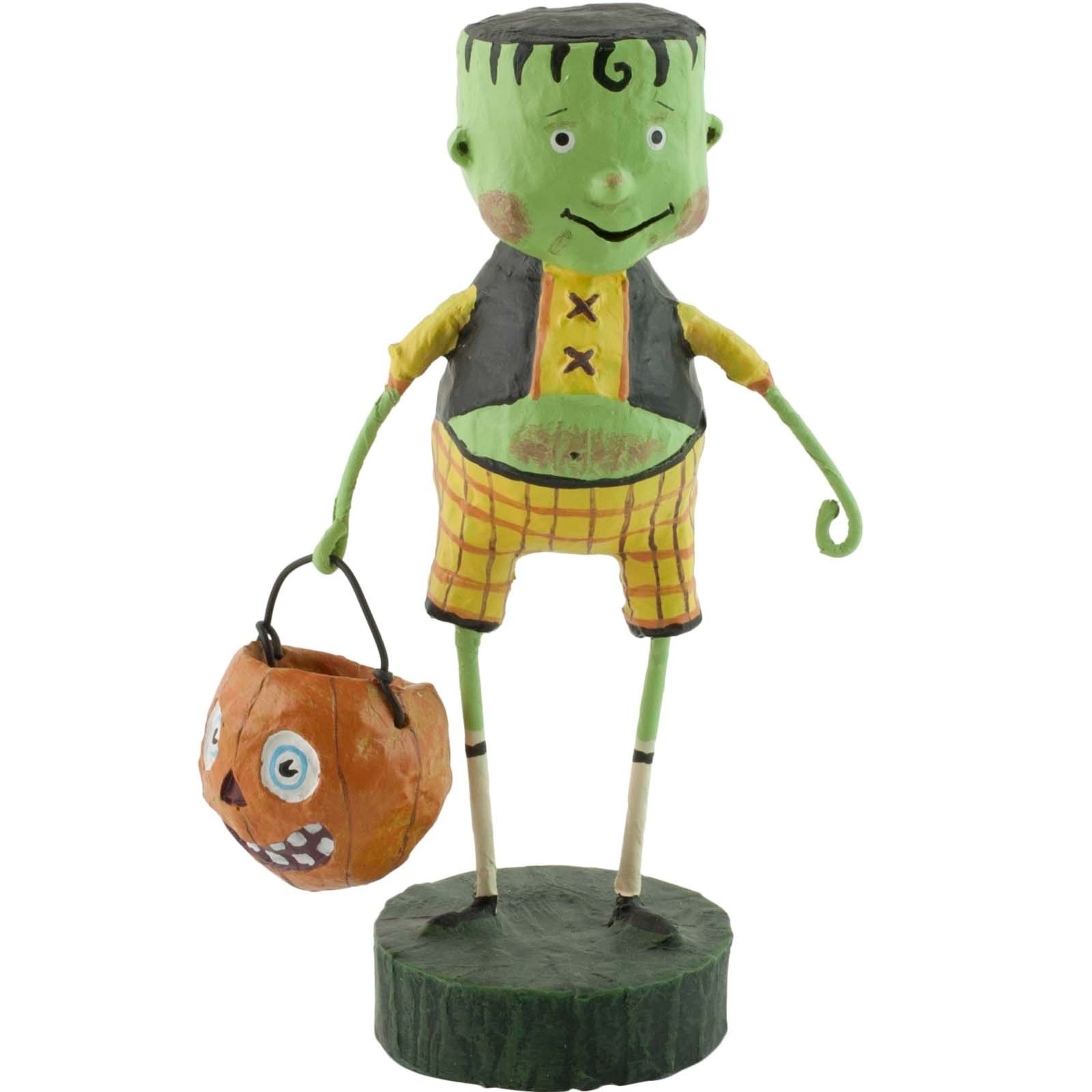 Lori Mitchell Little Frankie Stein Trick or Treat Halloween Folk Art Figurine