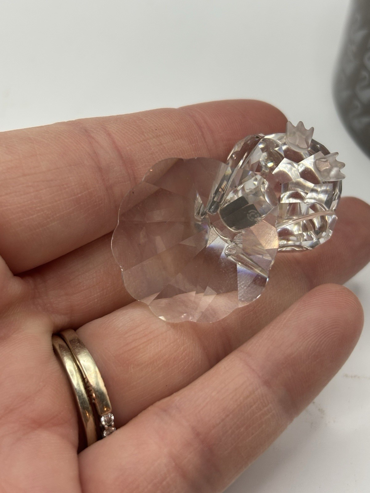 Swarovski Crystal Dove Pigeon Bird 7605 Pink Eyes Retired Austria