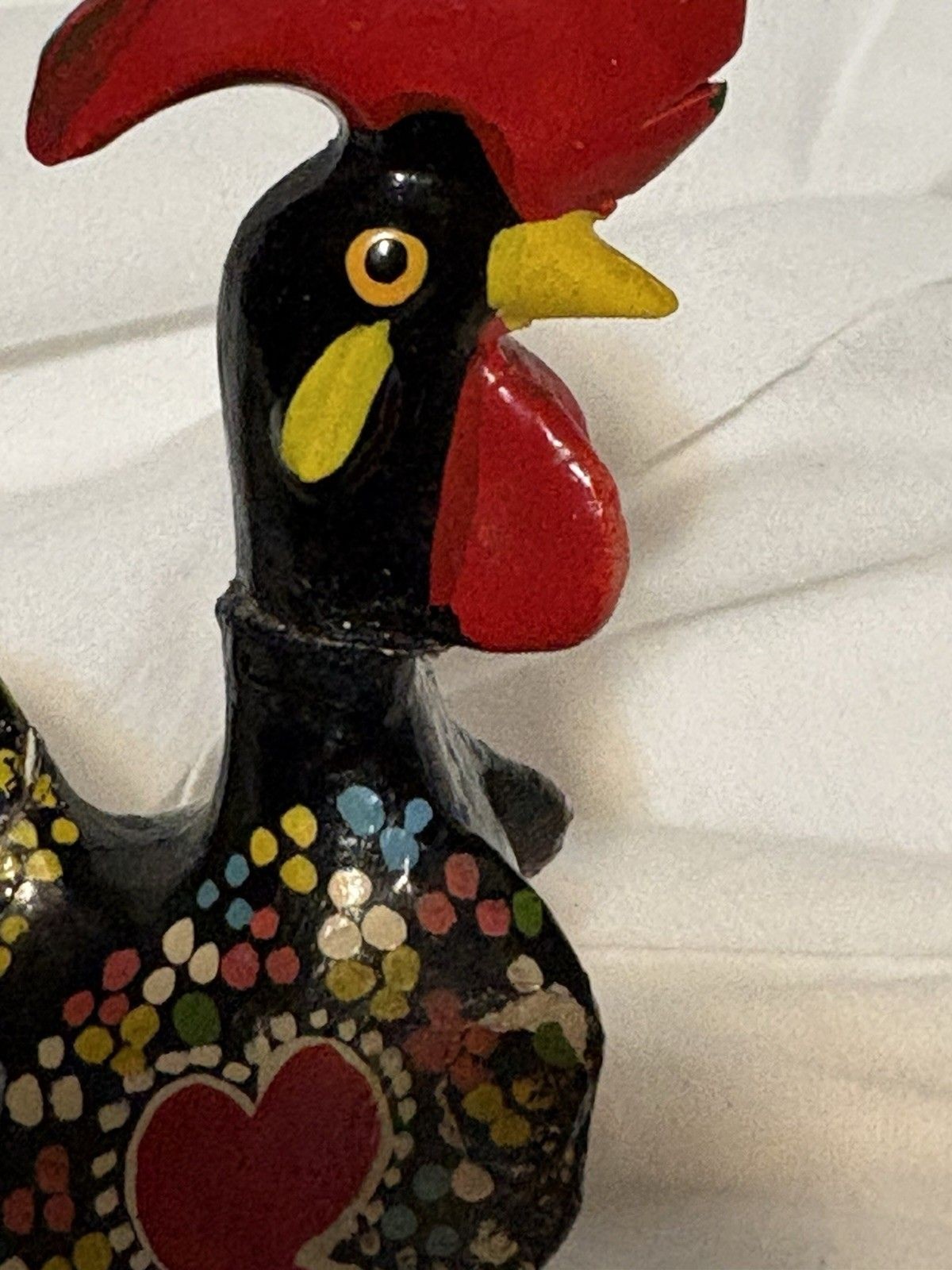 Portuguese Barcelos Rooster Figurine Colorful Statue with Traditional Design