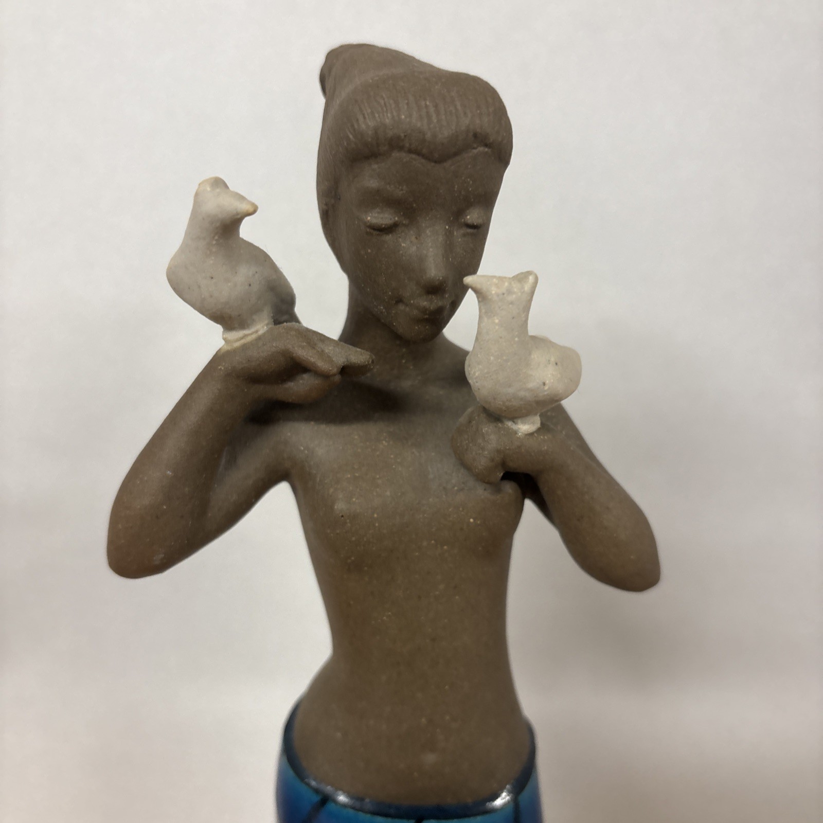 Vintage Royal Copenhagen Johannes Hedegaard Woman with Birds Figurine 21319 READ