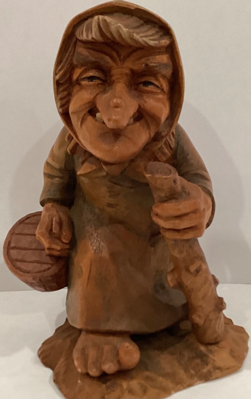 ANRI Little Folks of the Salvans wood carvings: Alp Women and Weatherman 6” tall