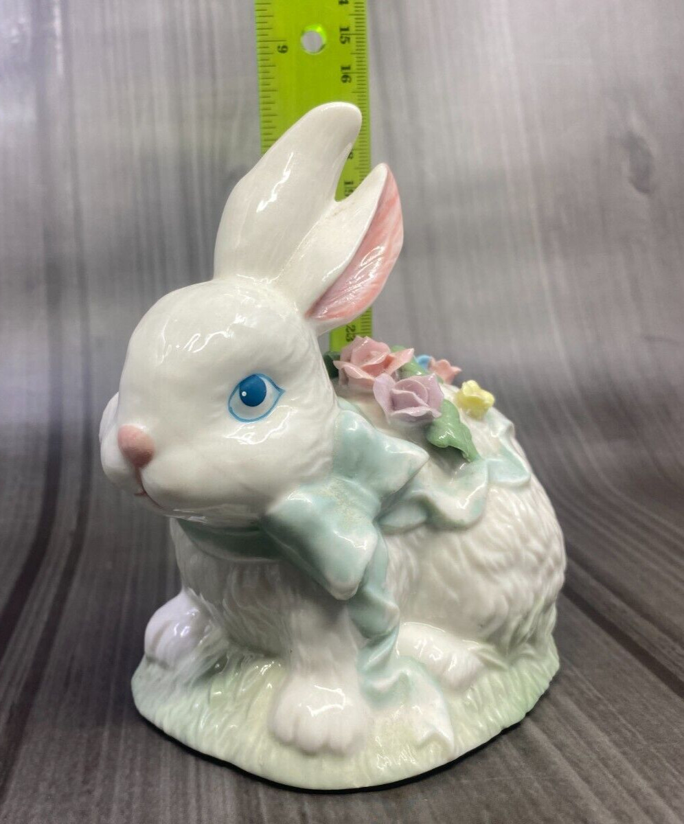 Soft and Sweet Cuddles Fine Porcelain Musical Bunny Rabbit by Heritage House Inc