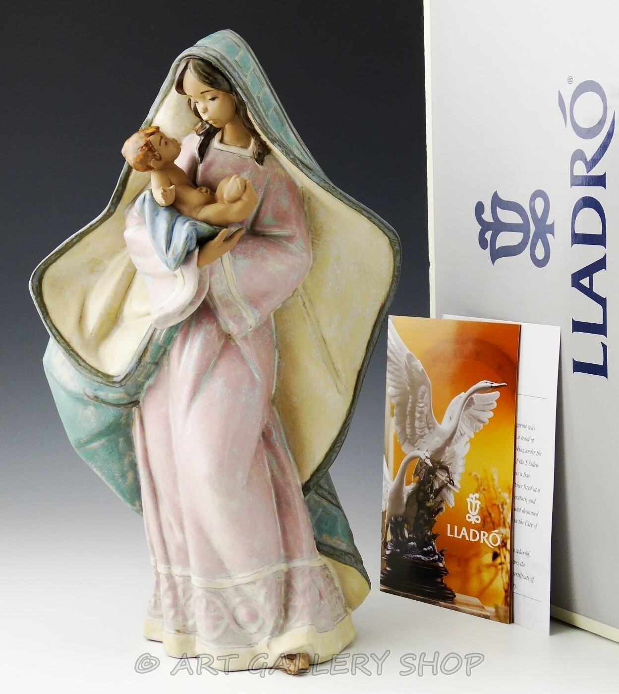 Lladro Figurine ADORING MOTHER MADONNA AND CHILD JESUS #2235 Gres Mint Box Rare!