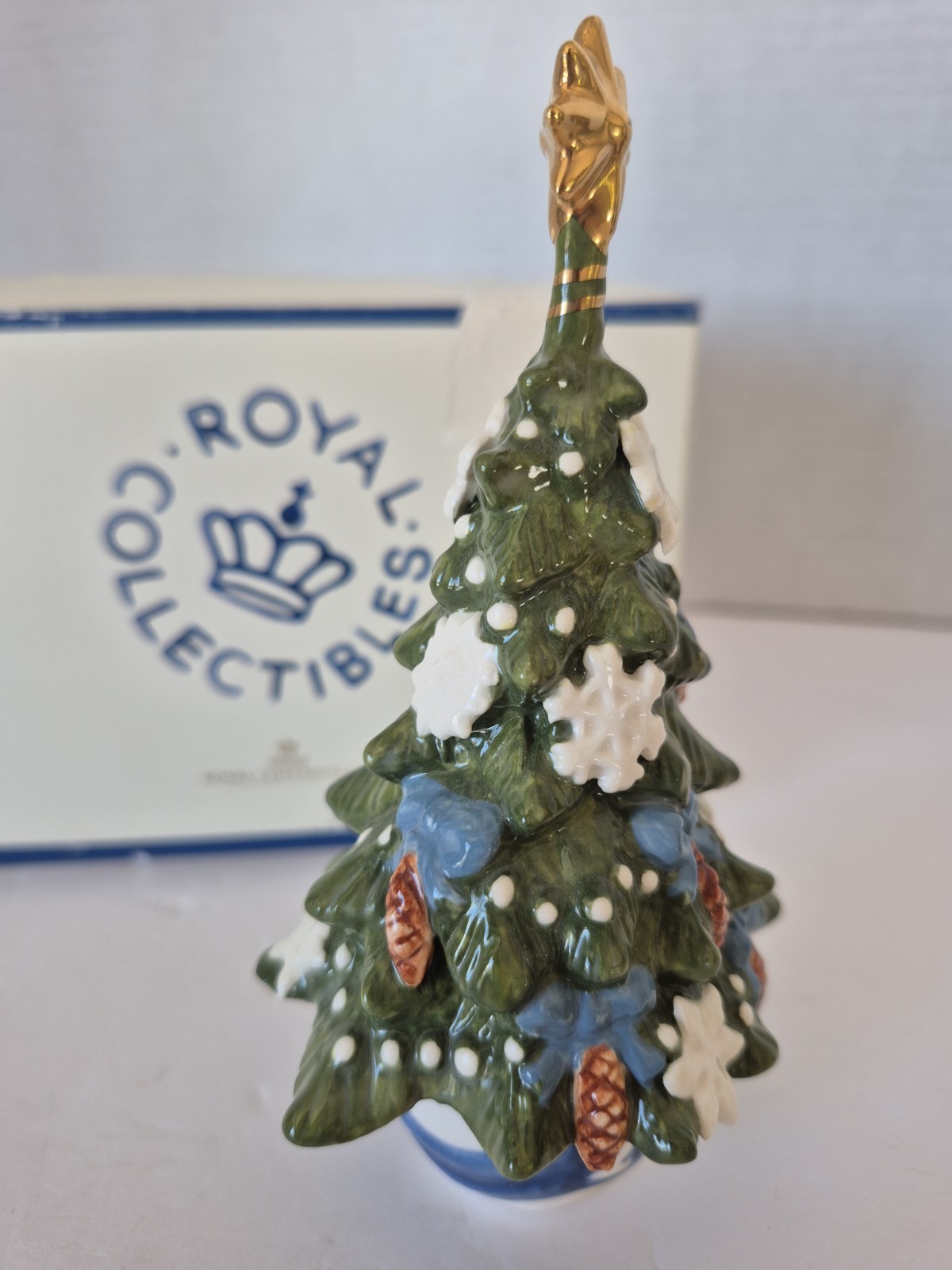 2015 Royal Copenhagen Annual Christmas Tree Pine Cones Porcelain Figurine w/ Box