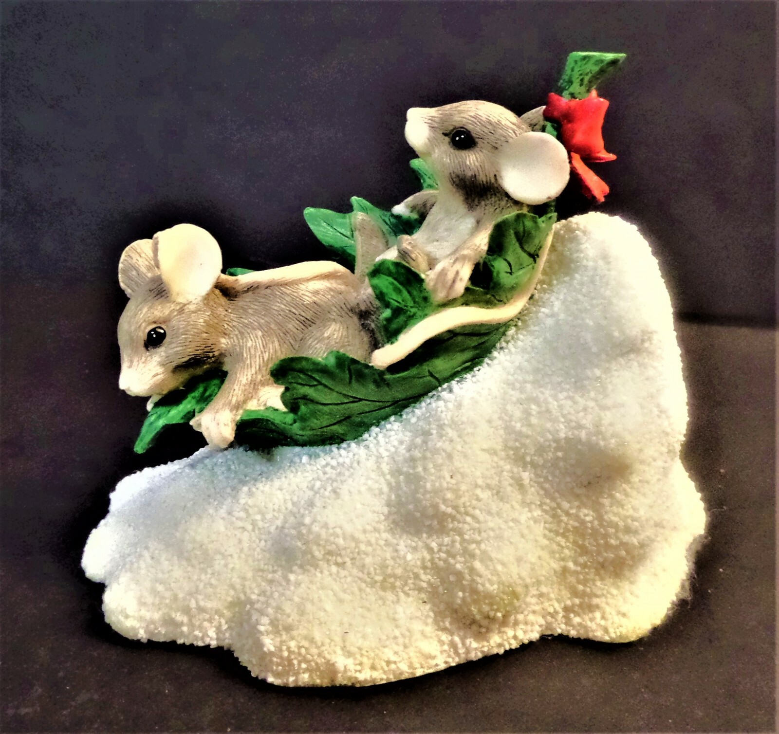 Charming Tails Flying Leaf Saucer Mouse Figurine #87305 Dean Griff Silvestri