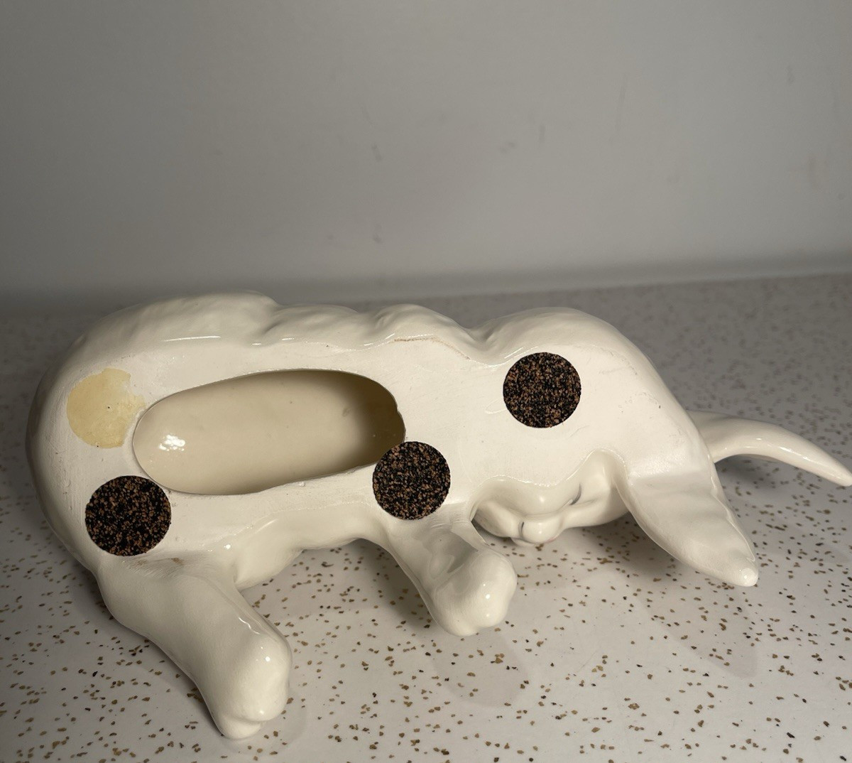 Vintage Sleeping Bunny Rabbit Shelf Sitter Ceramic Mantel Display White
