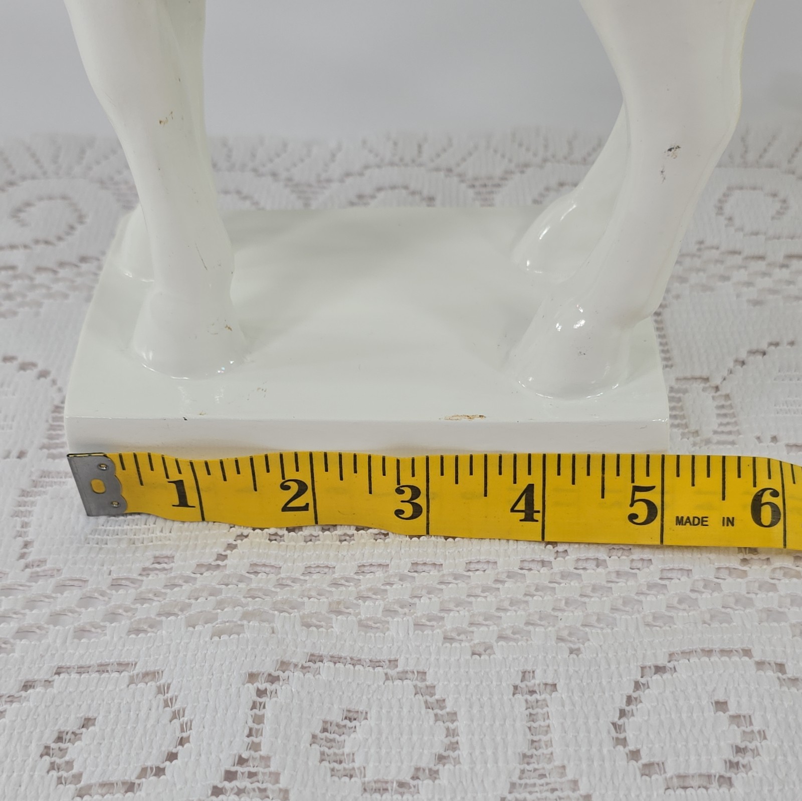 VINTAGE WHITE Trojan Horse Statue MCM War Sculpture Figurine 12 inx9 in 1lb 15oz