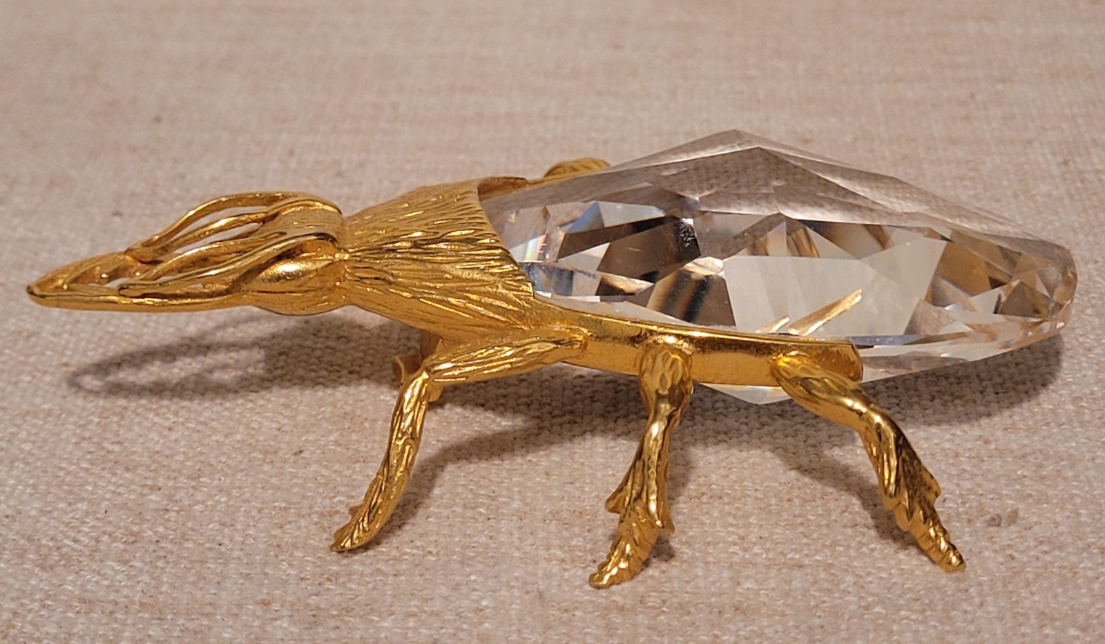 RARE OOP Swarovski Beetle Bottle Opener, Gold V1 Smooth Texture