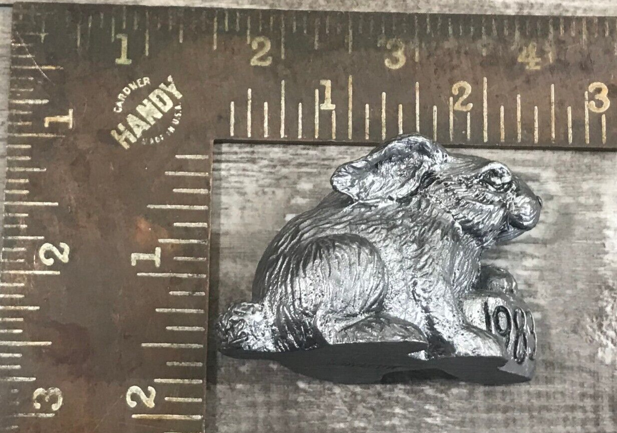 1983 Michael Ricker Pewter Rabbit Bunny Figure Figurine