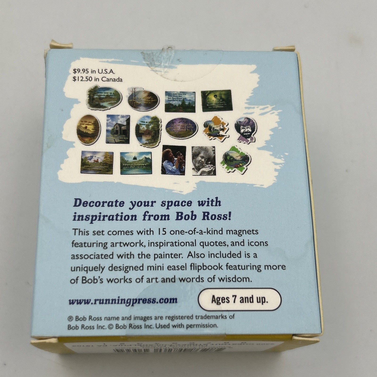Toyz-Bob Ross Happy Little Puzzles & Magnet Set – NEW Open Box – Items Sealed
