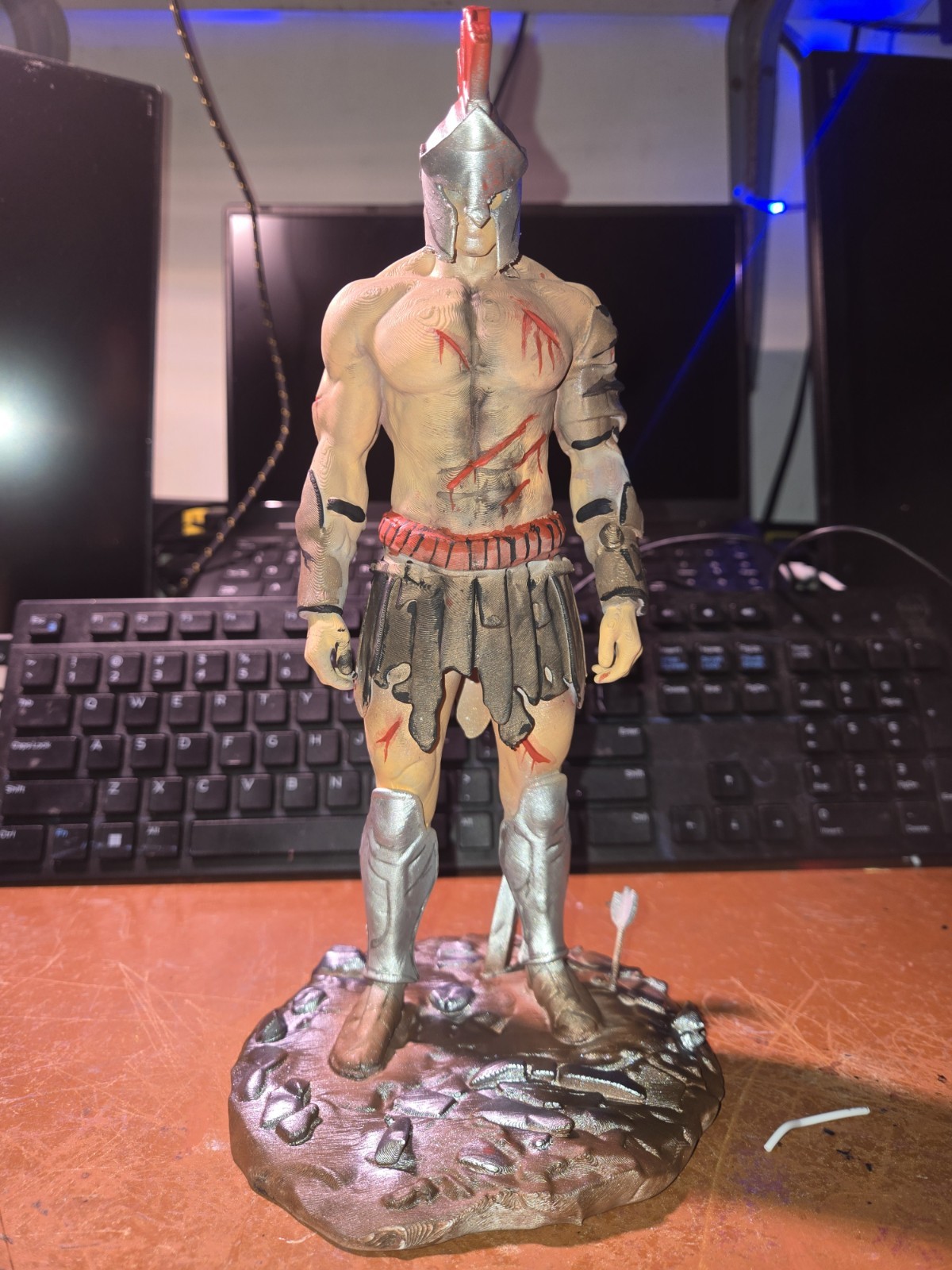 Spartan Warrior Statue 11″ Inches Tall Figure Sculpture Office Decore