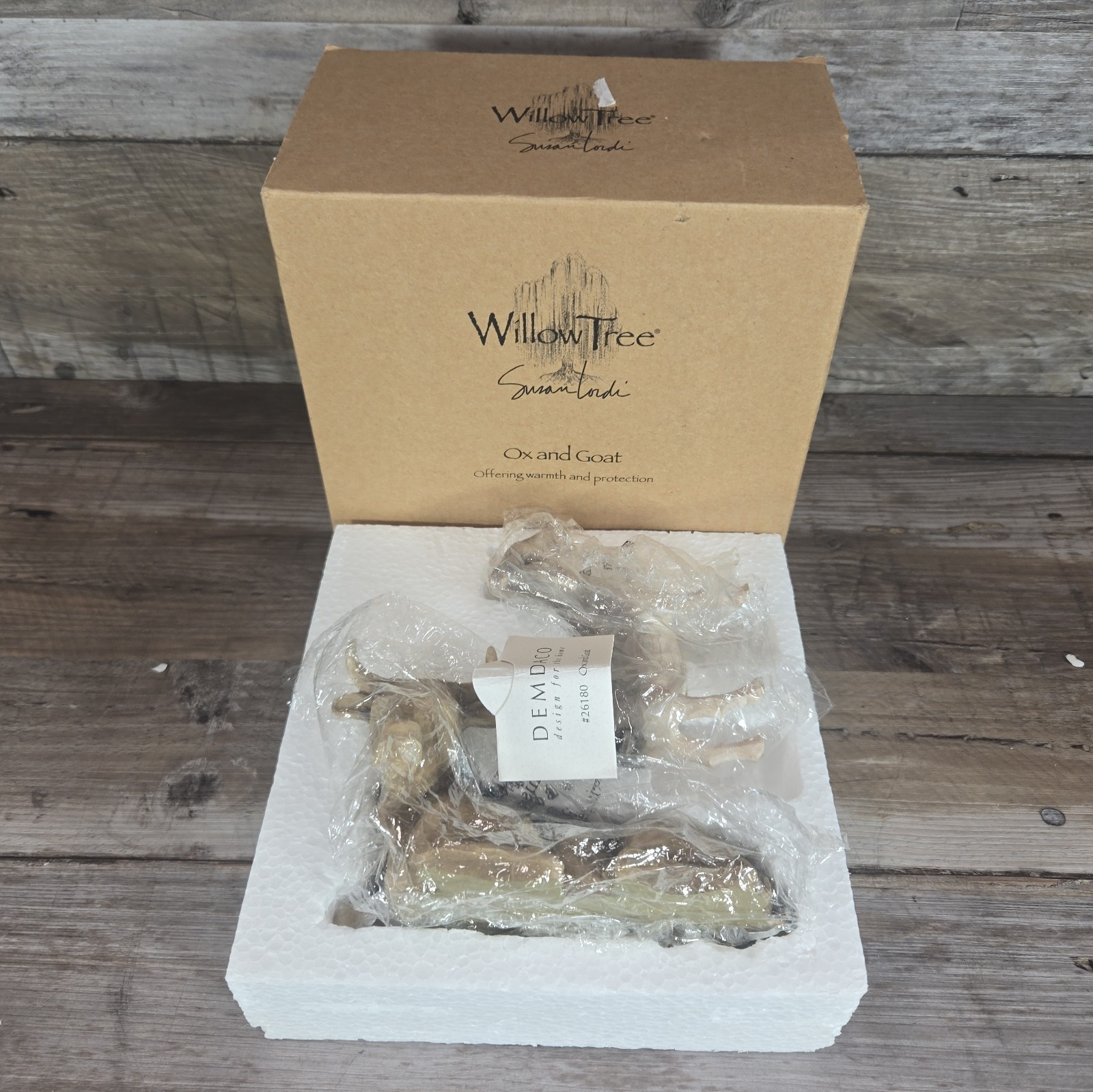 NEW DEMDACO WILLOW TREE OX AND GOAT NATIVITY FIGURINES SUSAN LORDI
