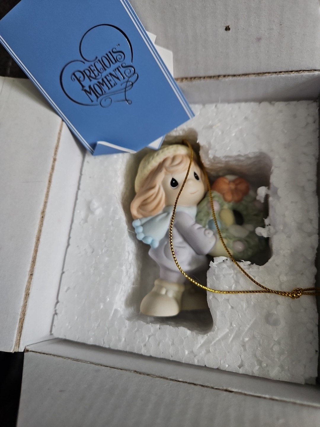 Presious Moments Figure Deck The Halls Ornament.
