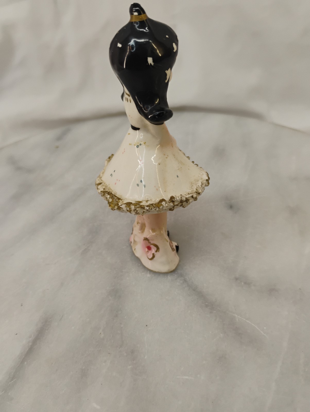 Vintage Ceramic Girl Figurine 3.5″