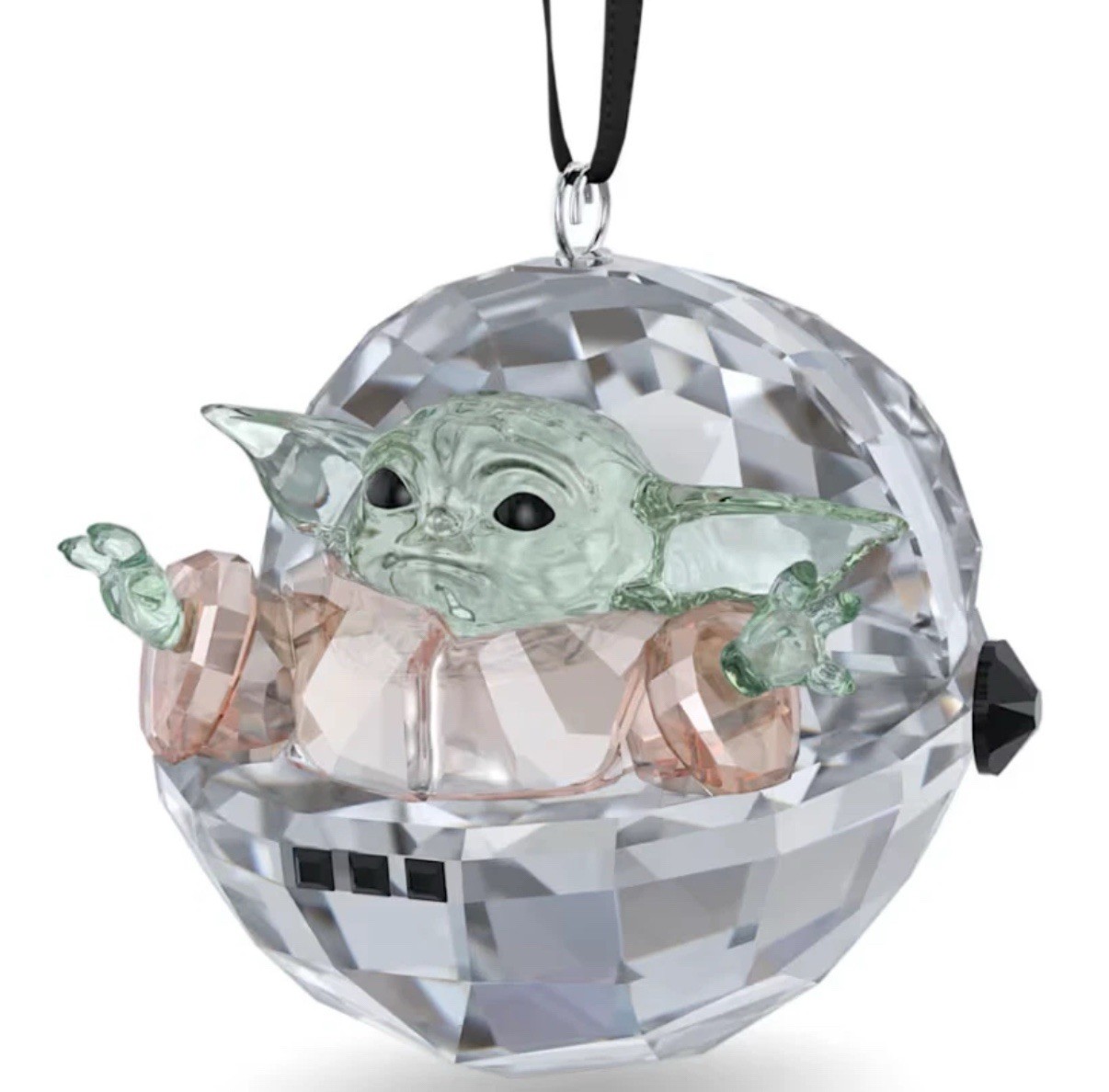 NIB Swarovski Disney Star Wars The Mandalorian Grogu Baby Yoda Ornament #5652545
