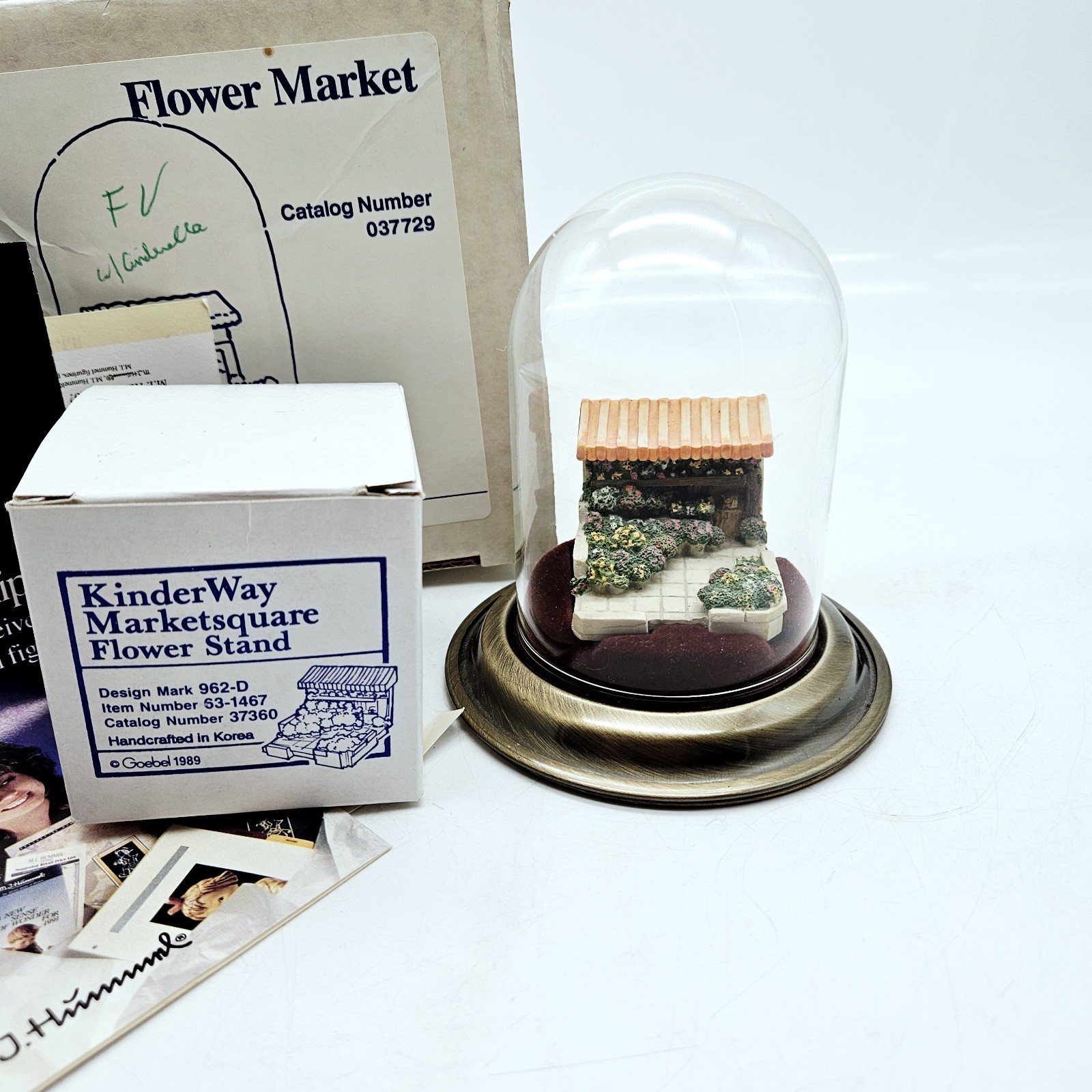 Olszewski Hummel Miniature KinderWay Flower Stand Market Square Figurine in Box