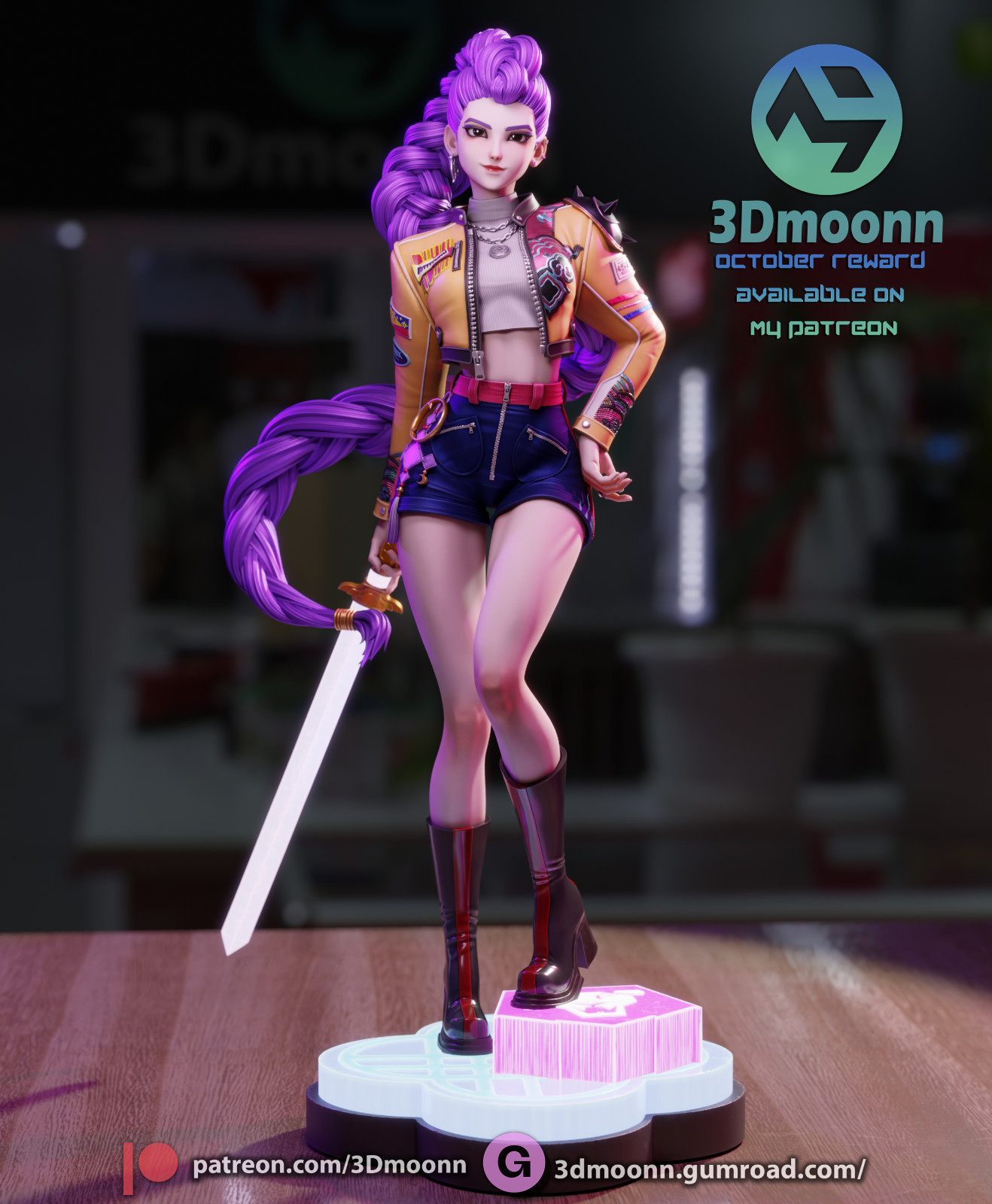 Rumi Blade Dancer Edition 1/6 Resin Sculpture Unpainted K-pop Demon Hunters