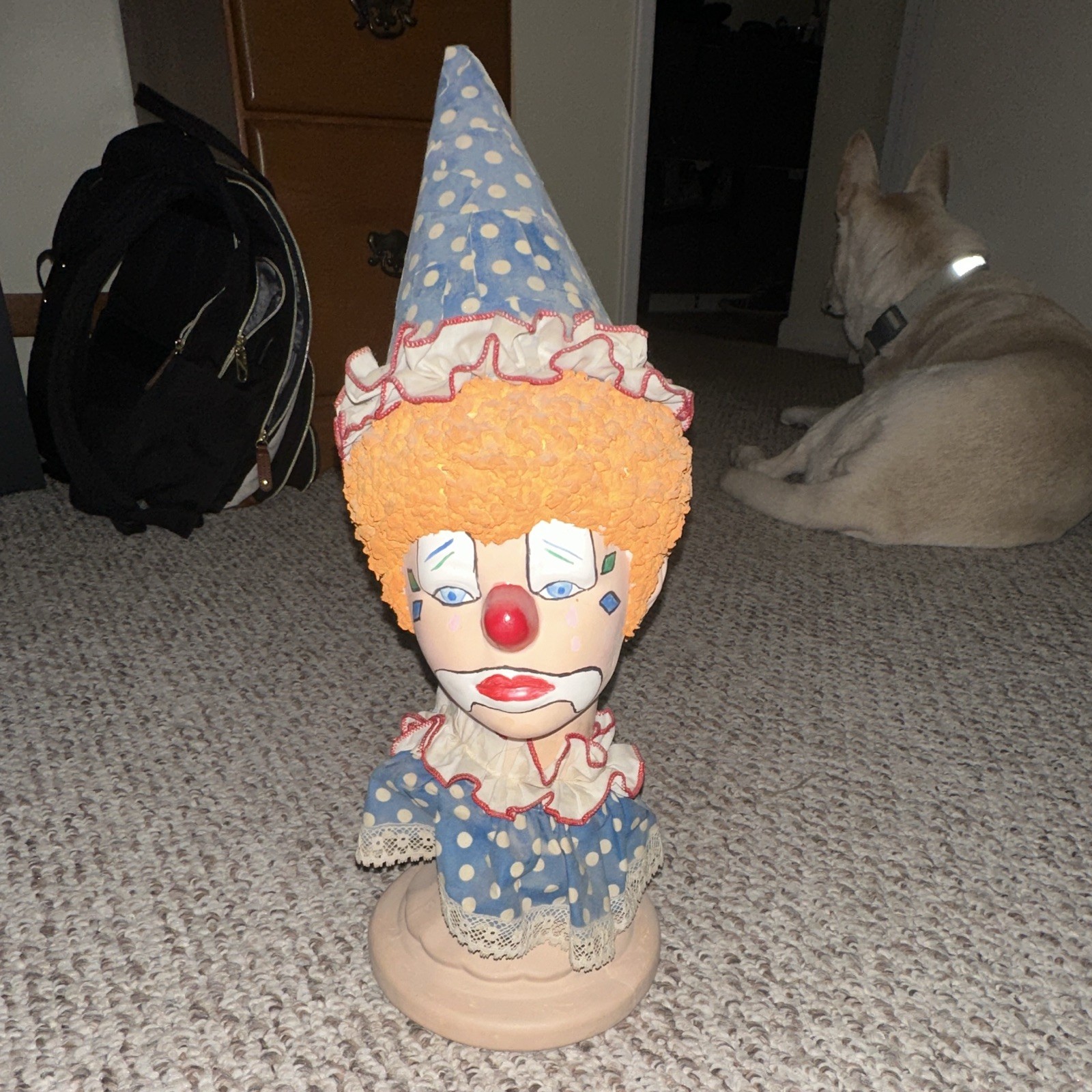 Vintage Sad Clown Bust