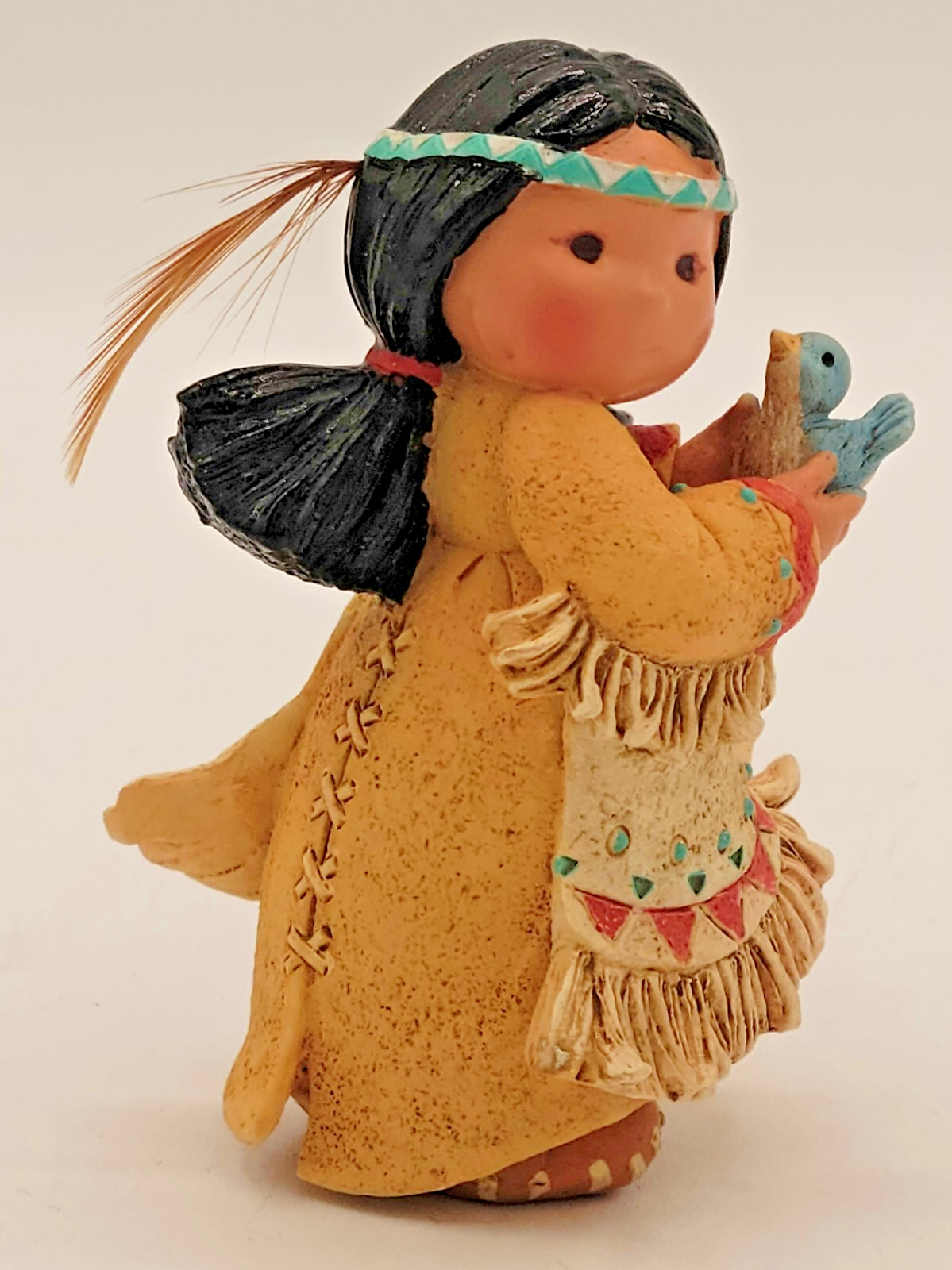 Friends of the Feather Figurine LITTLE BIRD TOLD ME Enesco Vintage FREE SHIP