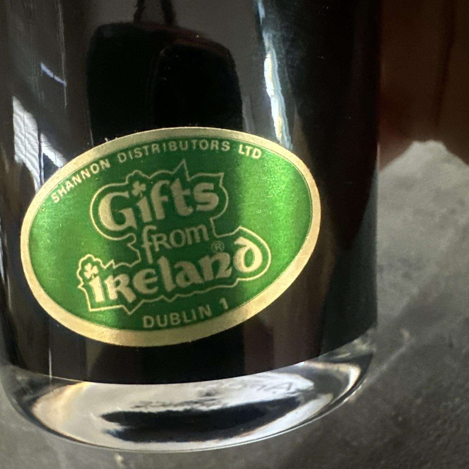 Green Hat Leprechaun Playing Flute Inside Miniature Glass “Into The Black”