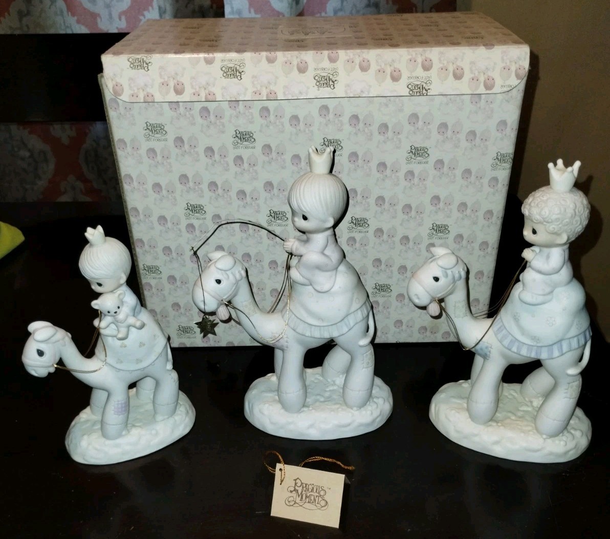 Precious Moments Nativity THEY FOLLOWED THE STAR E-5624 Wisemen/Camels EXCELLENT