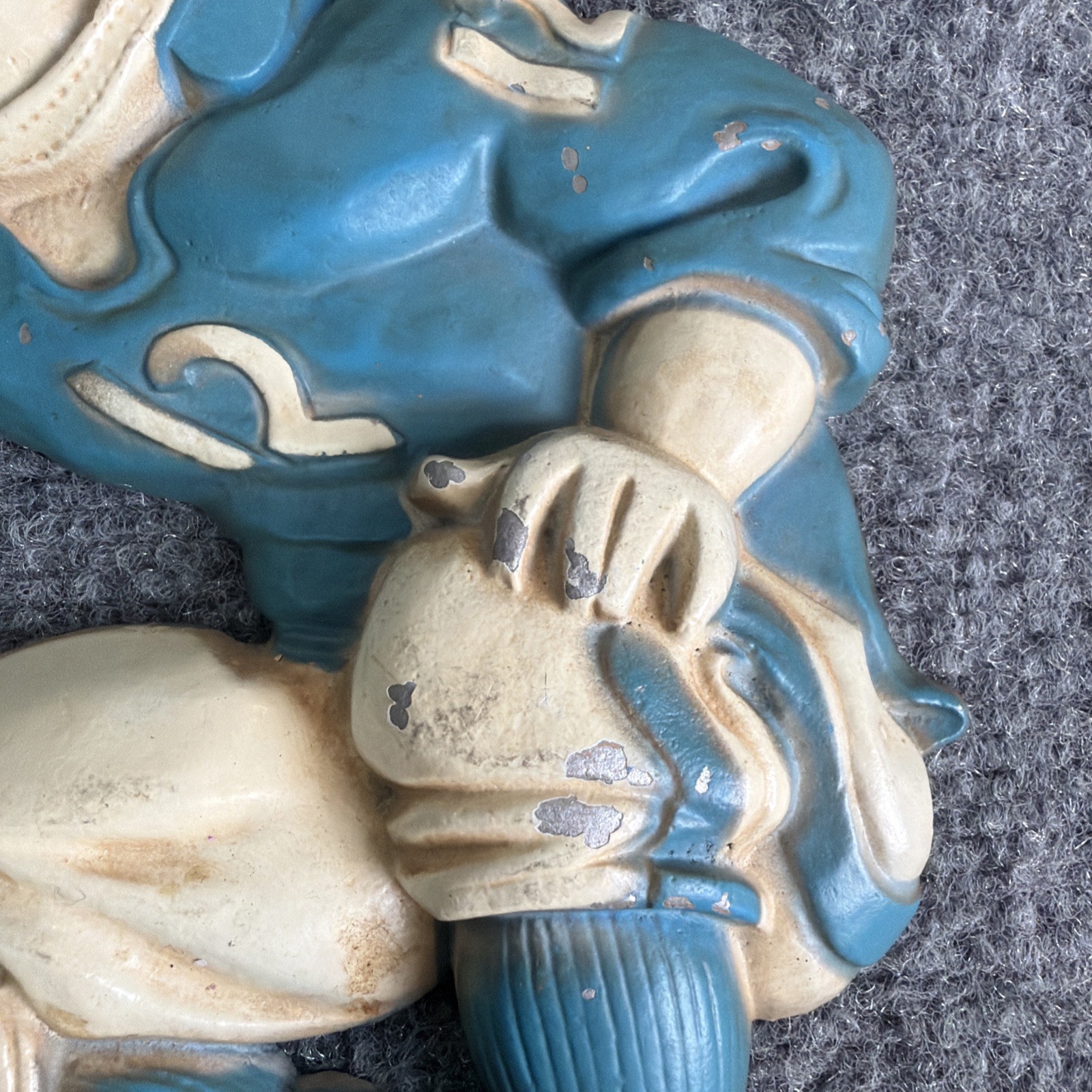 VTG 1976 Homco USA Football Players Wall Hang Cast Iron Metal Sport Decor LOT 3