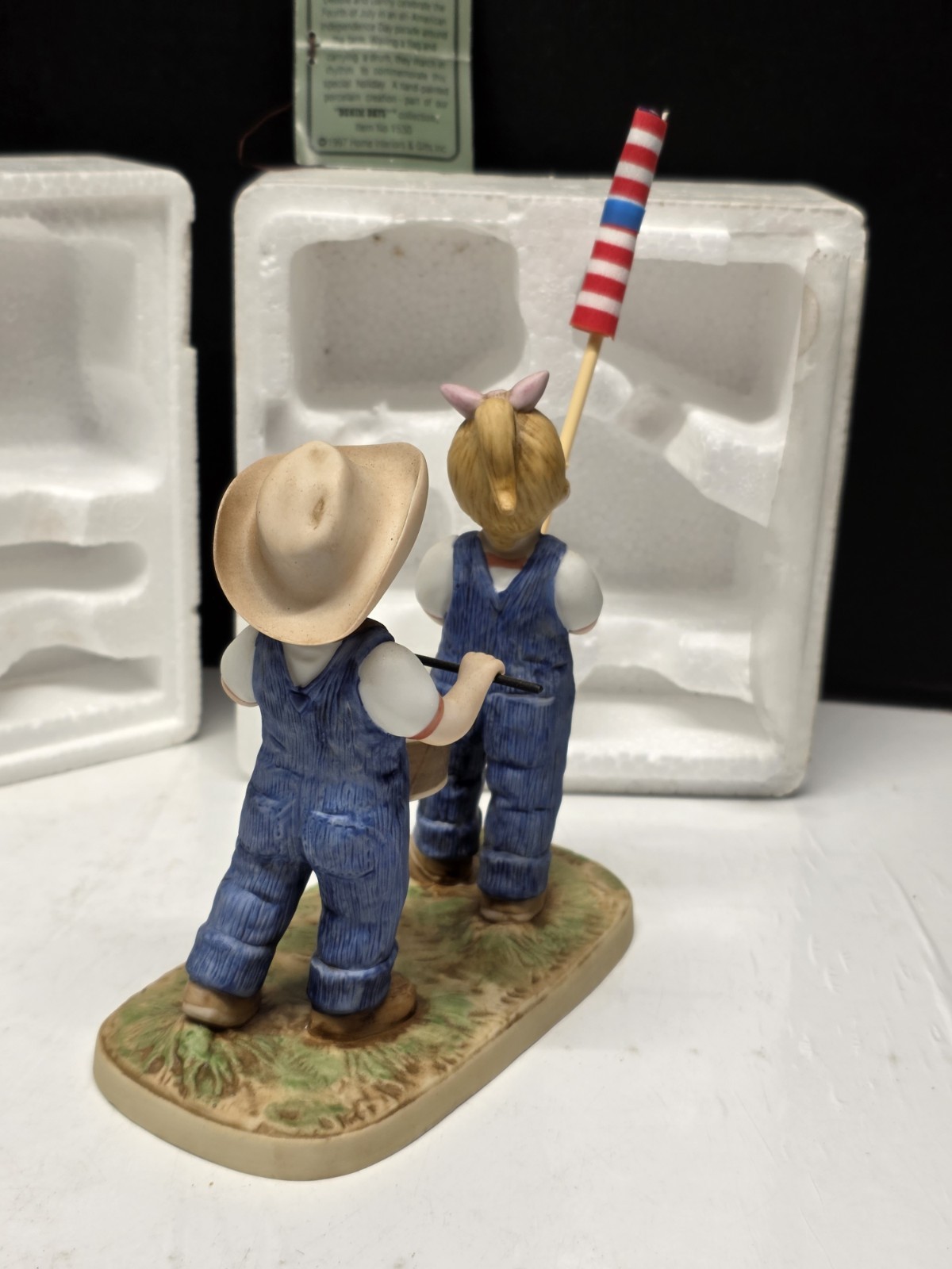 NEW Vintage Home Interiors HOMCO Denim Days Retired “FOURTH OF JULY” 1530 ~1997