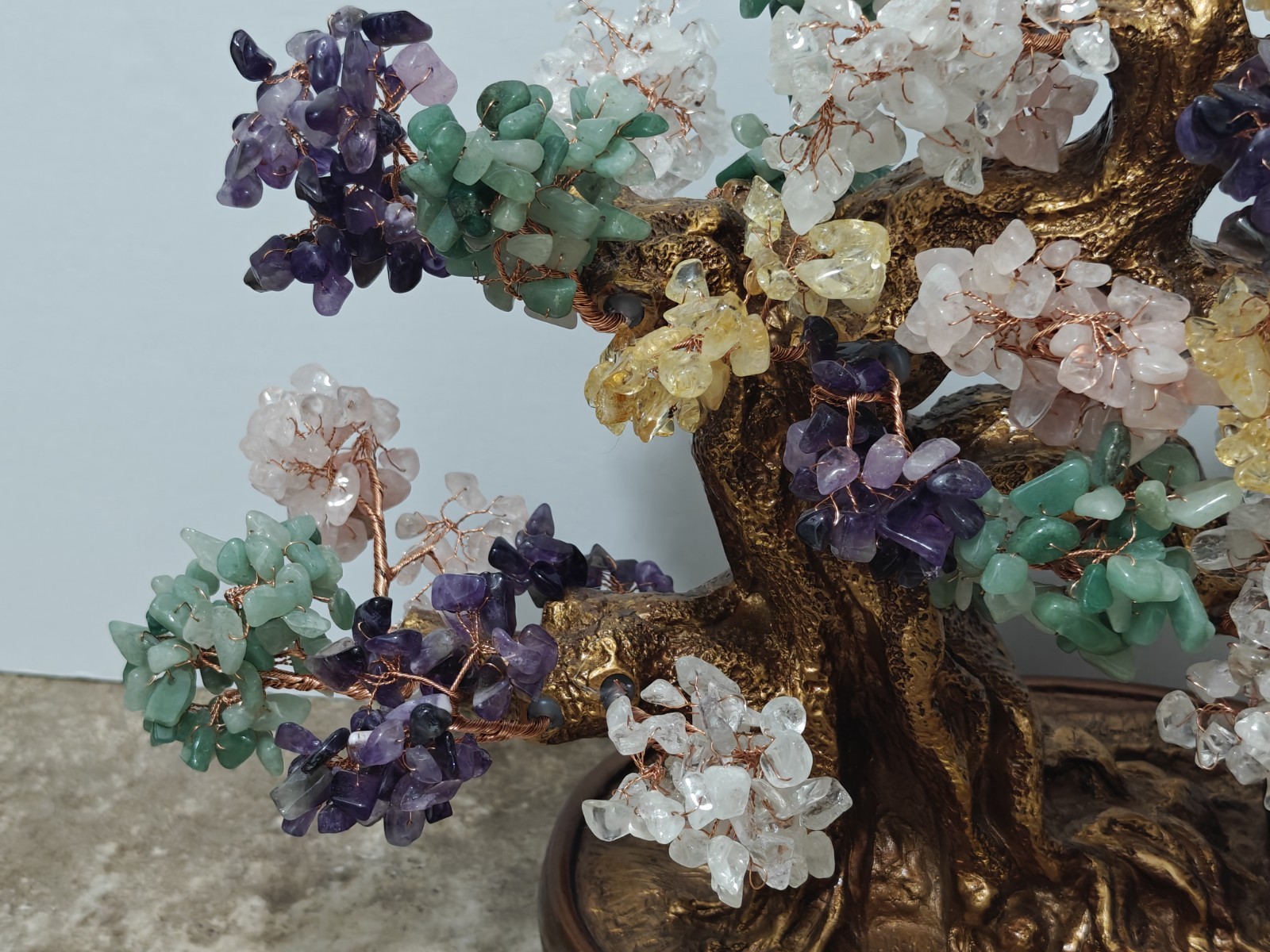 Kalifano Chakra Bonsai TREE OF LIFE Multicolored Gemstones