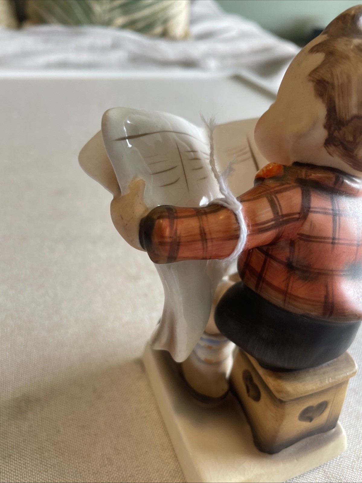 NAPCO CERAMIC BOY FIGURINE, “News” SH1C, Made in Japan